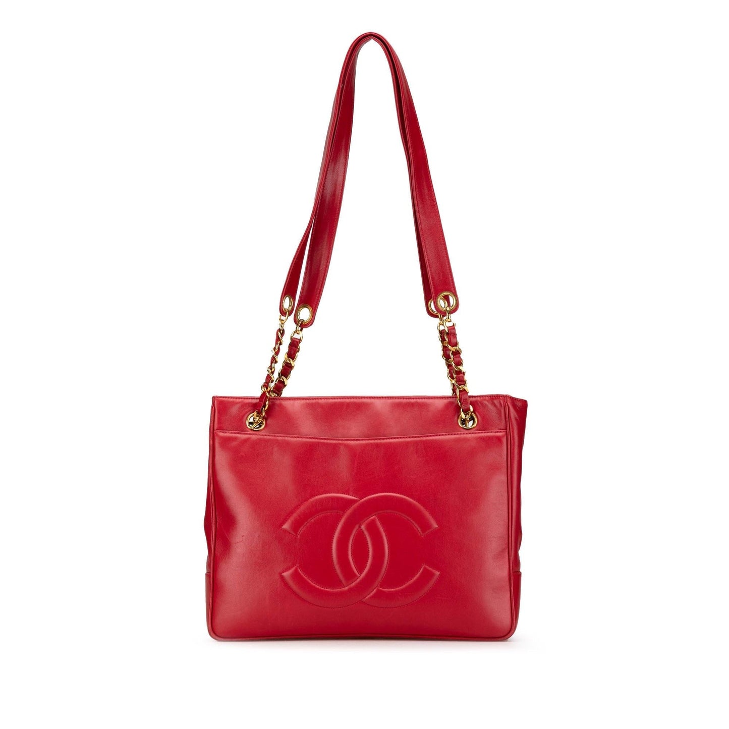 Chanel CC Lambskin Tote Bag Shg 60Sefo