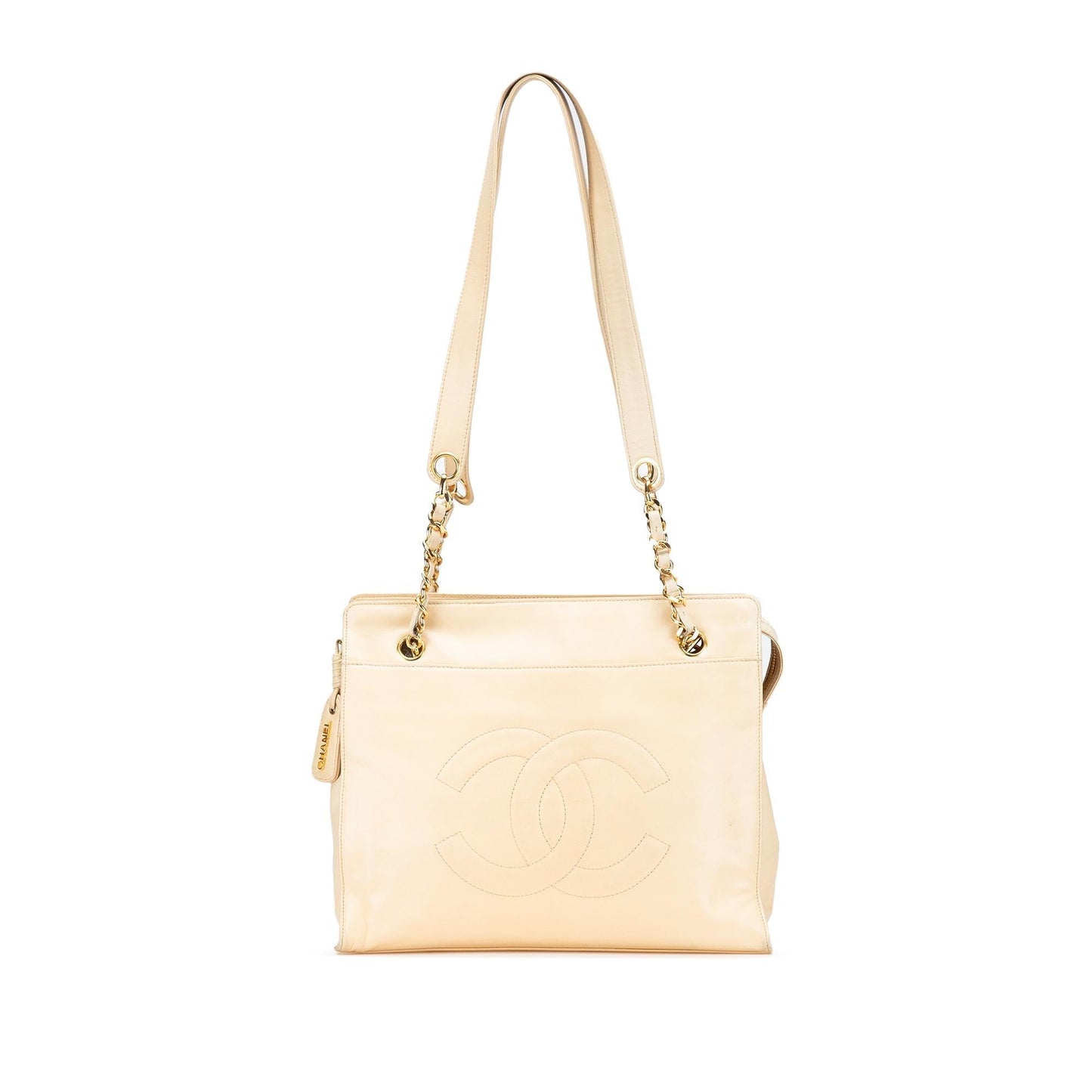 Chanel CC Lambskin Tote Bag Chain Tote