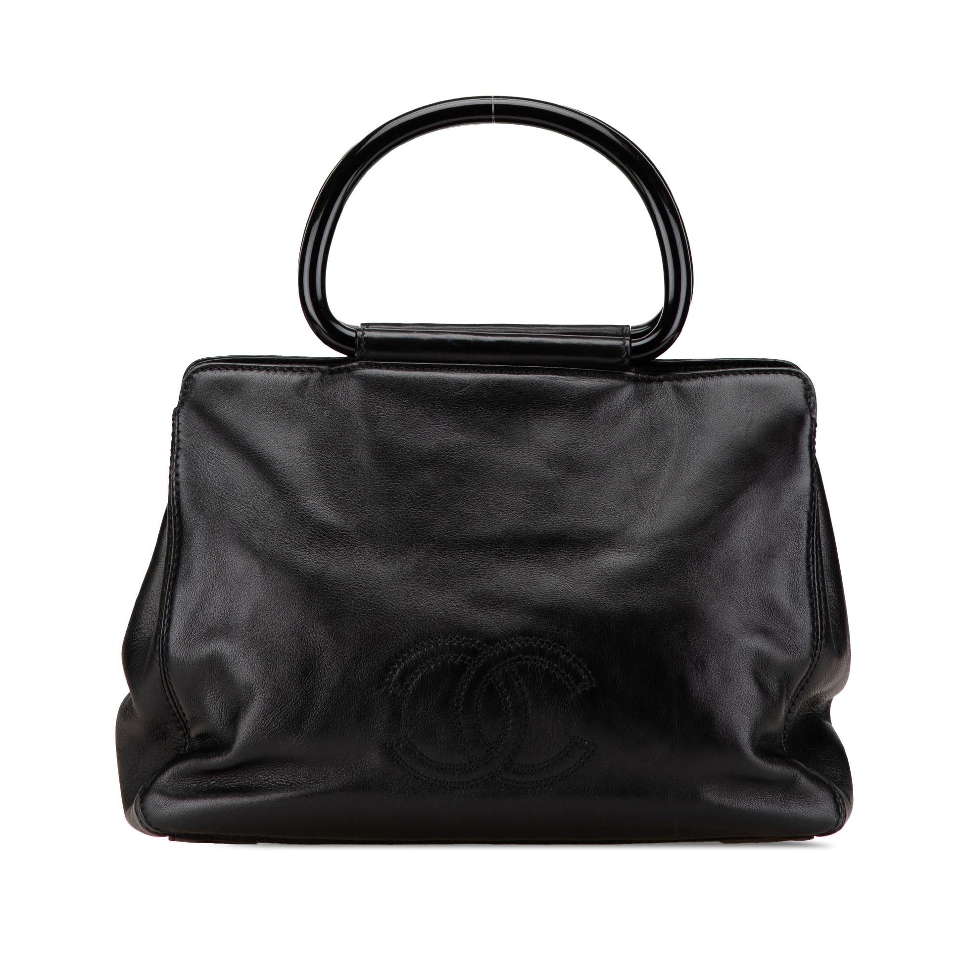 Chanel CC Lambskin Tortoise Handle Tote Bag Tote 1