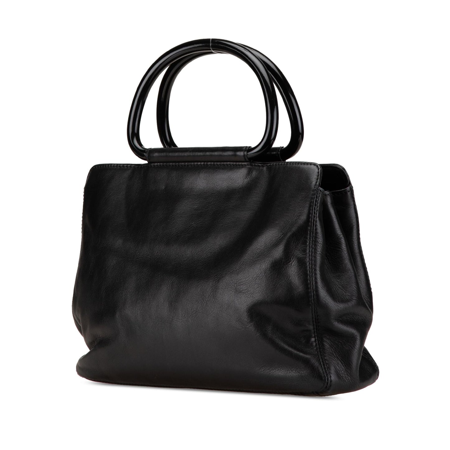 Chanel CC Lambskin Tortoise Handle Tote Bag Tote 1