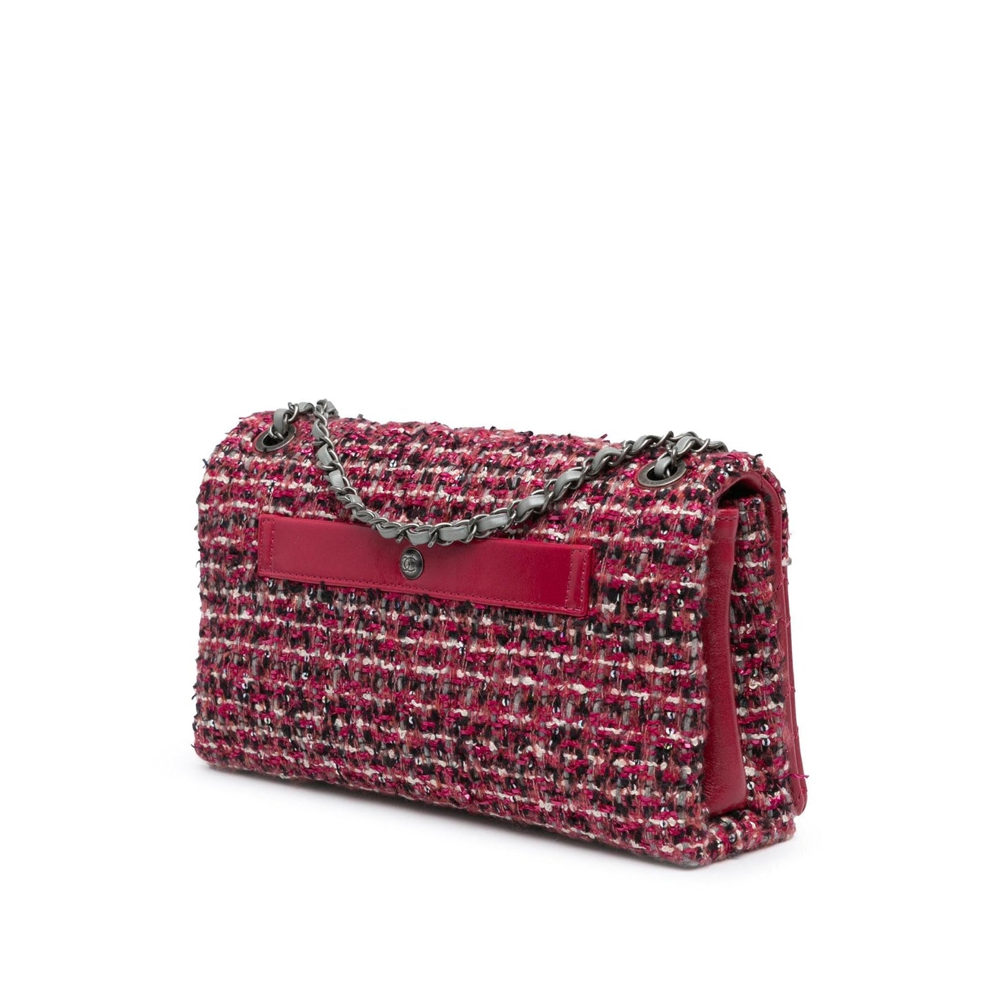 Chanel CC Lambskin Tweed Flap Handbag Flap 1