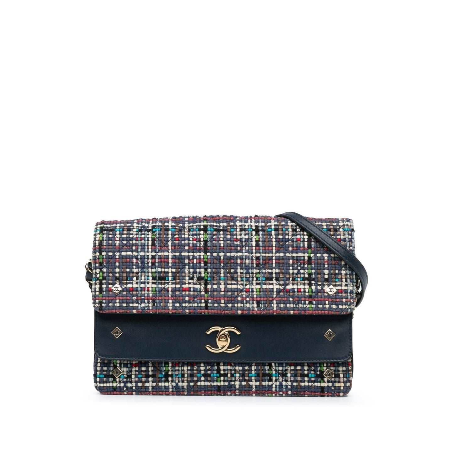 Chanel CC Tweed Double Flap SHG-djHZ7S Multicolor Handbag