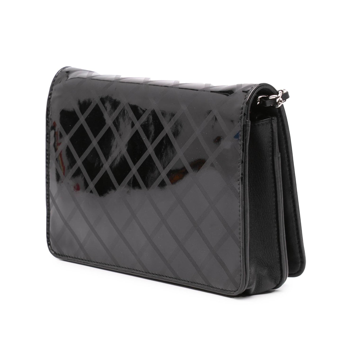 Chanel CC Patent Diamond On Wallet Case