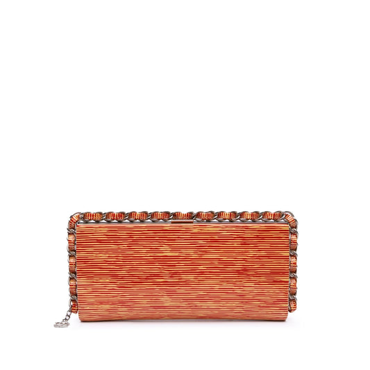 Chanel CC Patent Striped Around Clutch Bag