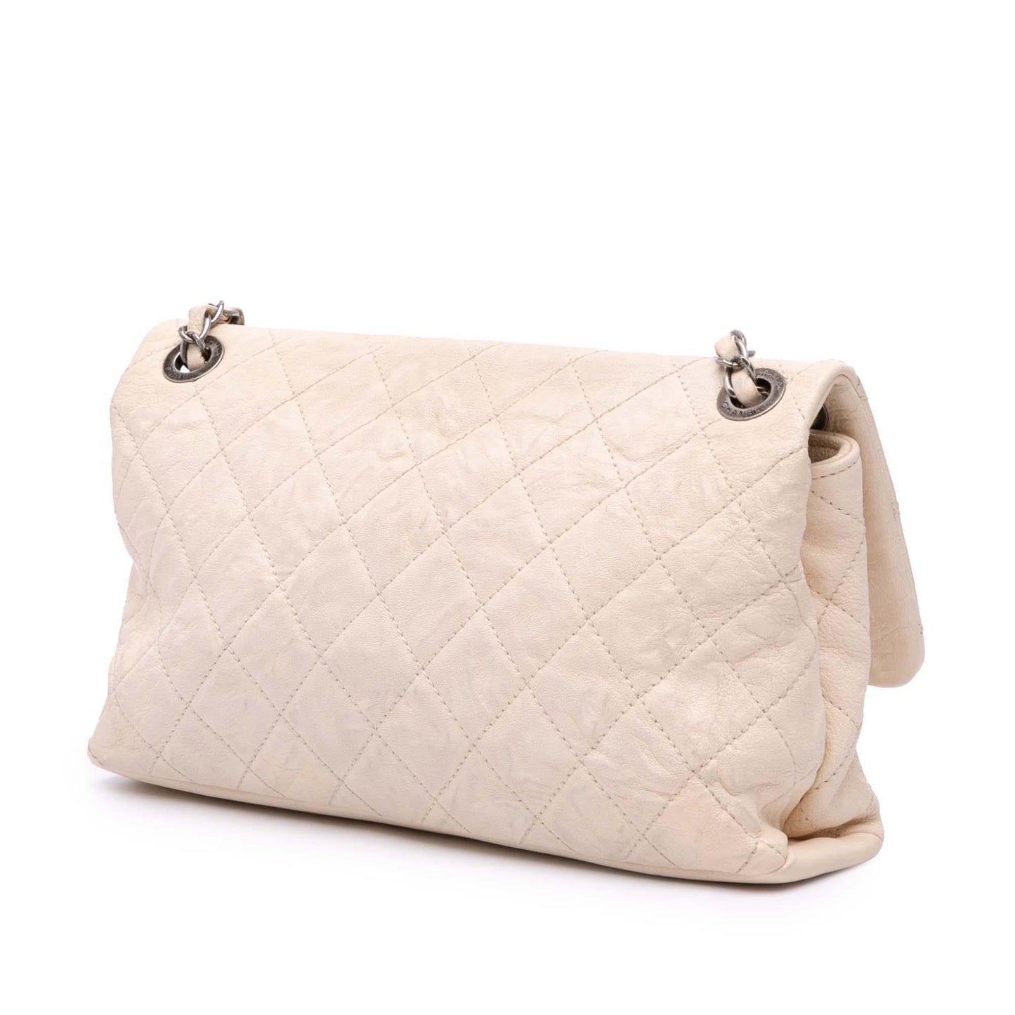 Chanel CC Quilted Aged Calfskin Flap Handbag