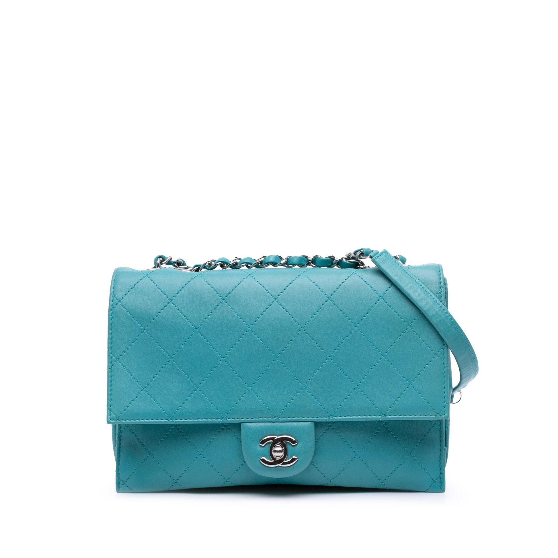 Chanel CC Quilted Calfskin Double Flap Handbag Flap 1