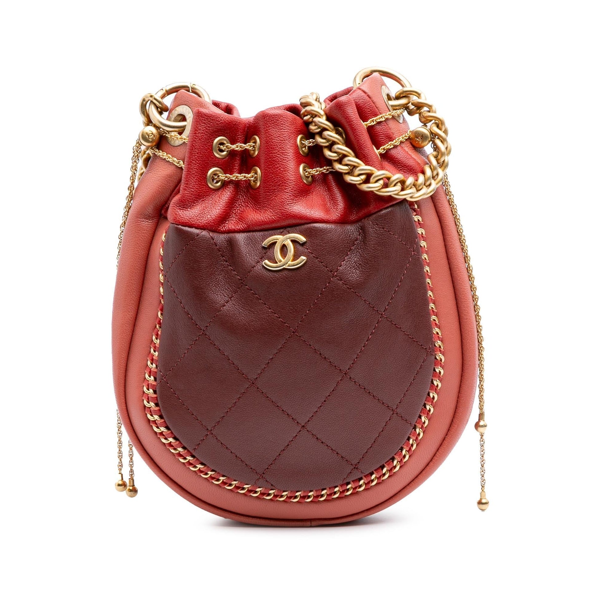 Chanel CC Quilted Calfskin Drawstring Bucket Jewelry