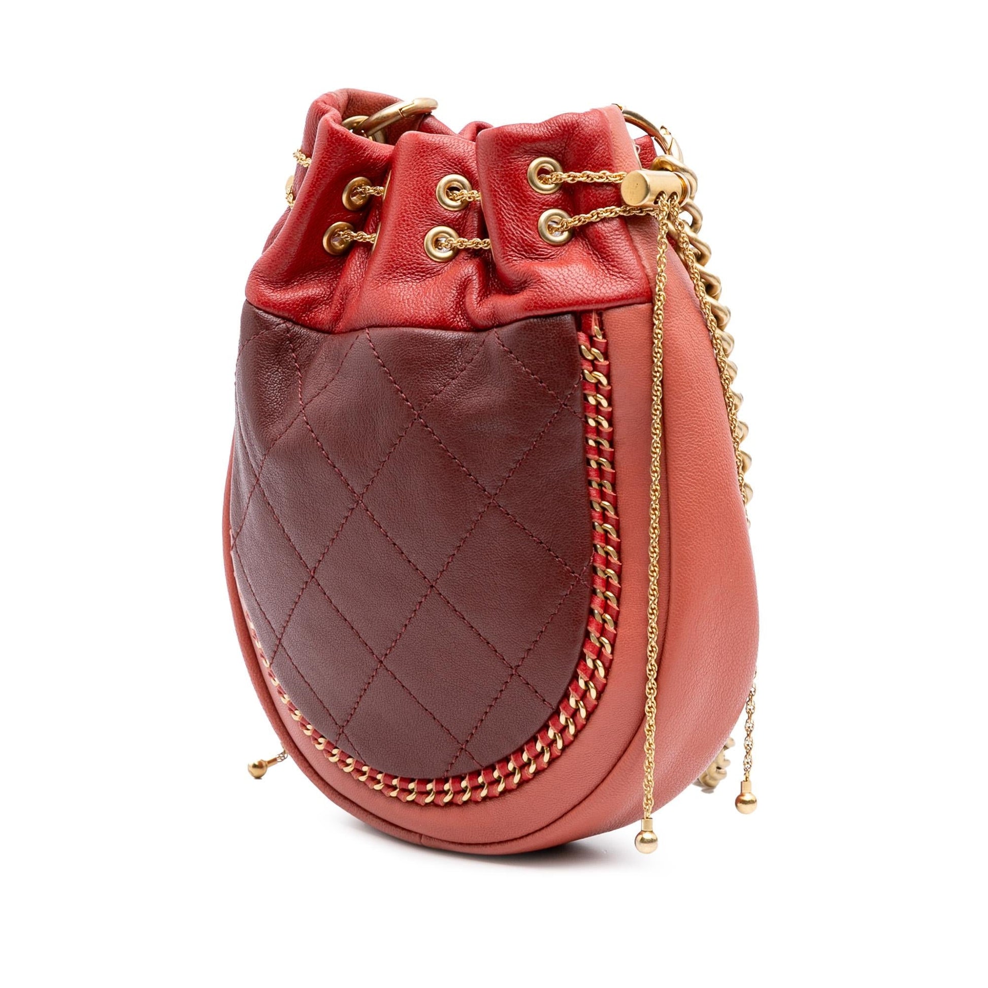 Chanel CC Quilted Calfskin Drawstring Bucket Jewelry Bag 1