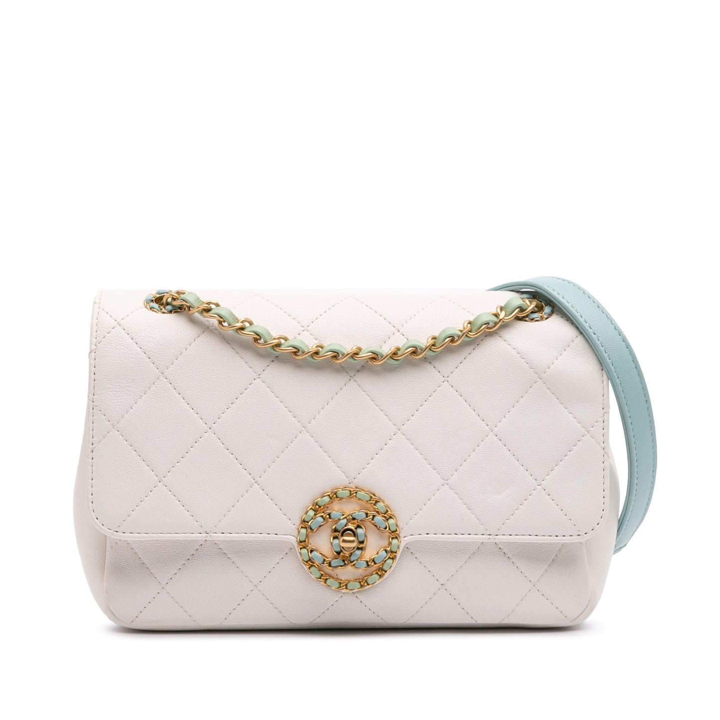 Chanel CC Quilted Calfskin Single Flap Handbag Flap 1