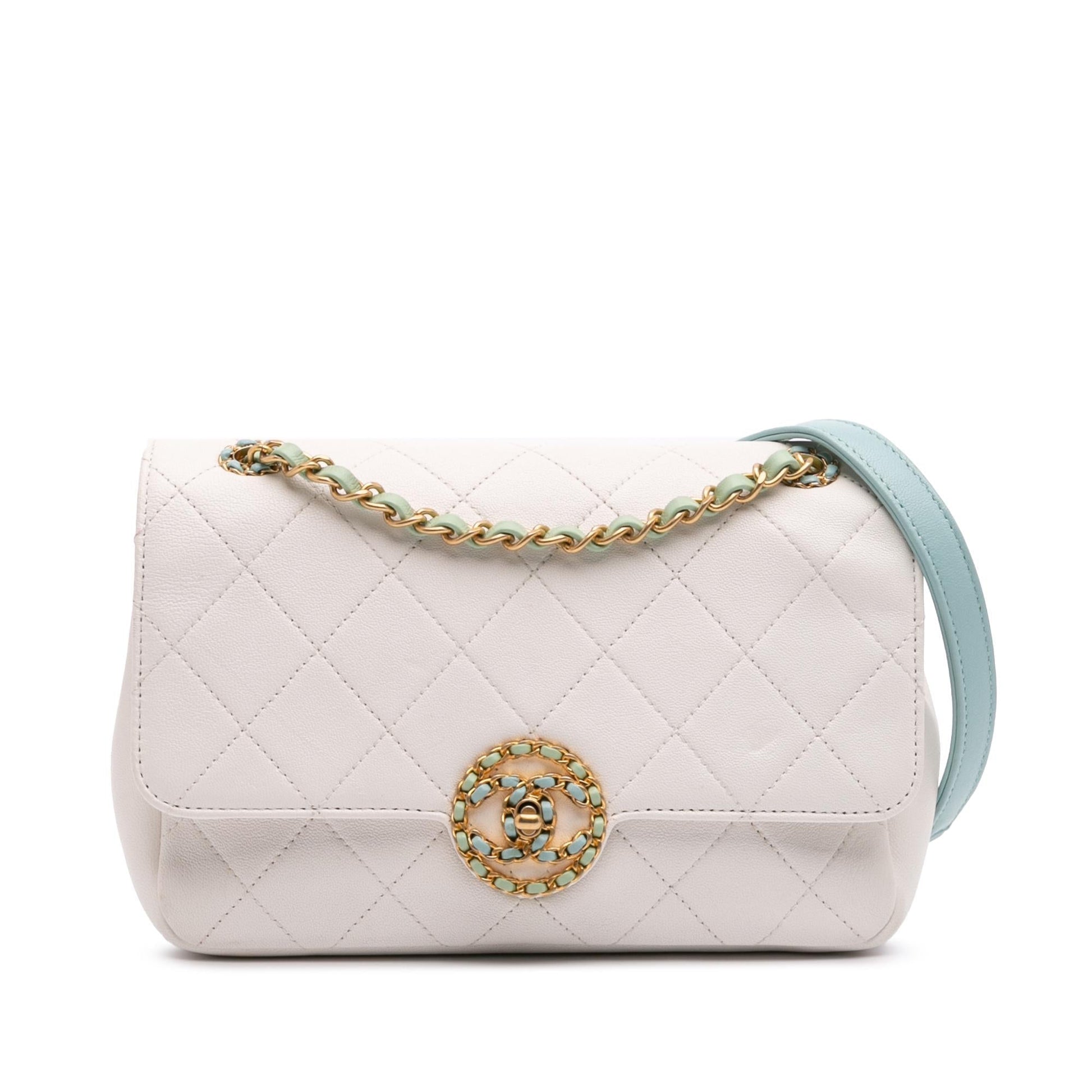 Chanel CC Quilted Calfskin Single Flap Handbag Flap 2