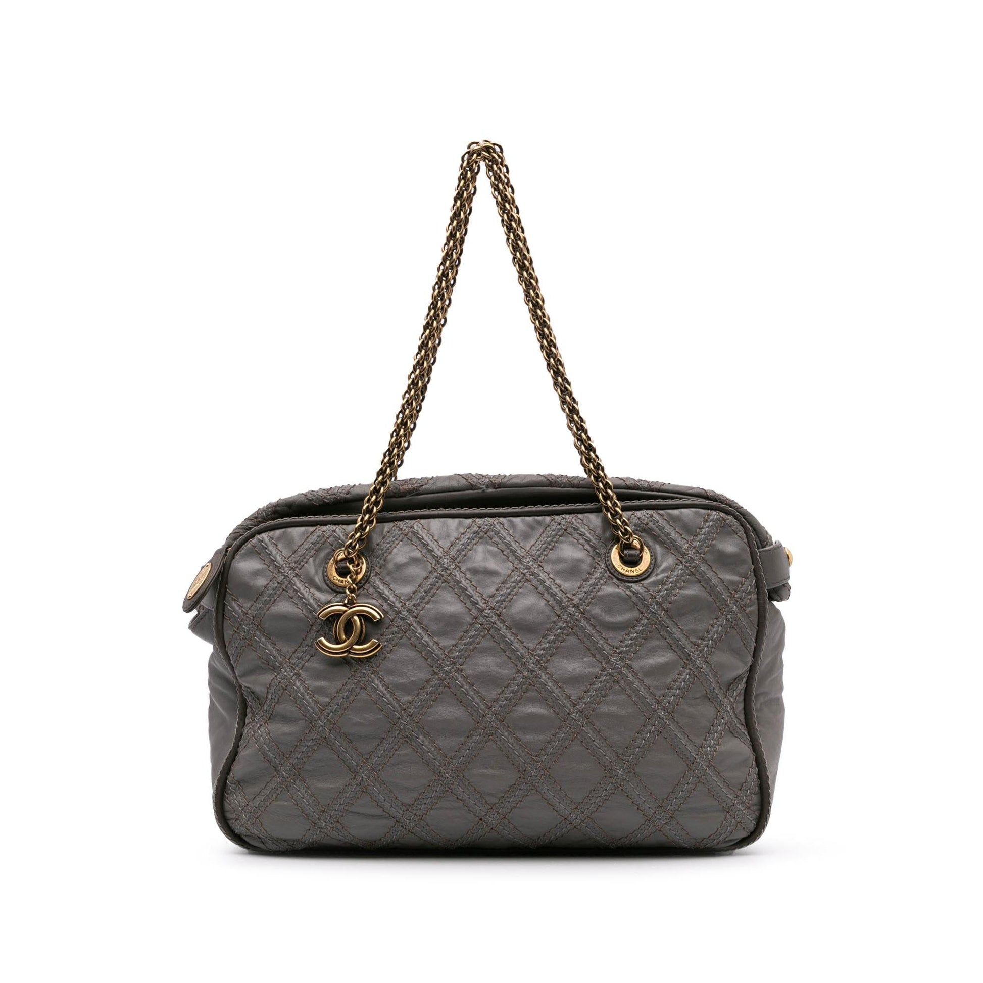 Chanel CC Quilted Calfskin Triptych Tote Bag