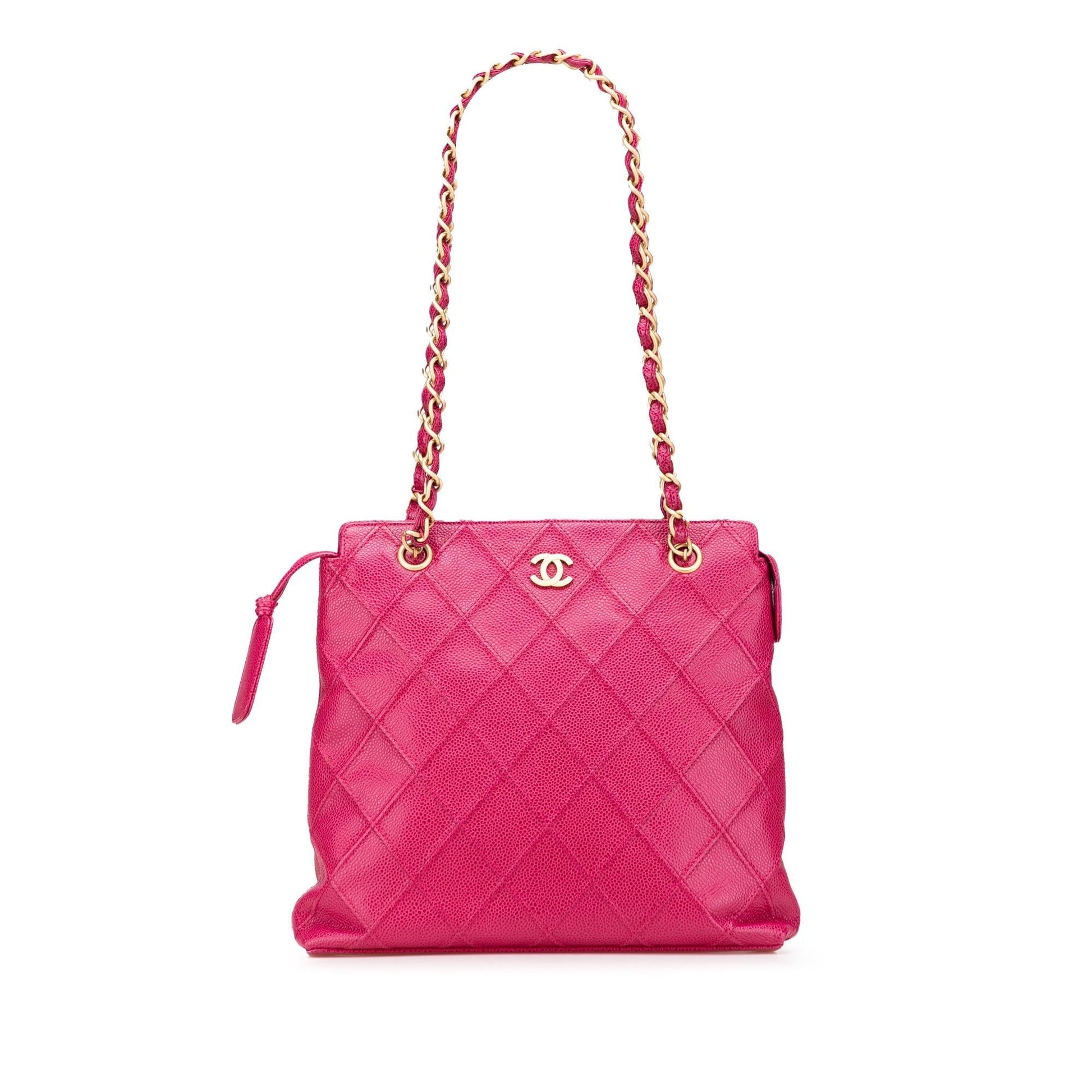 Chanel CC Quilted Caviar Tote Bag