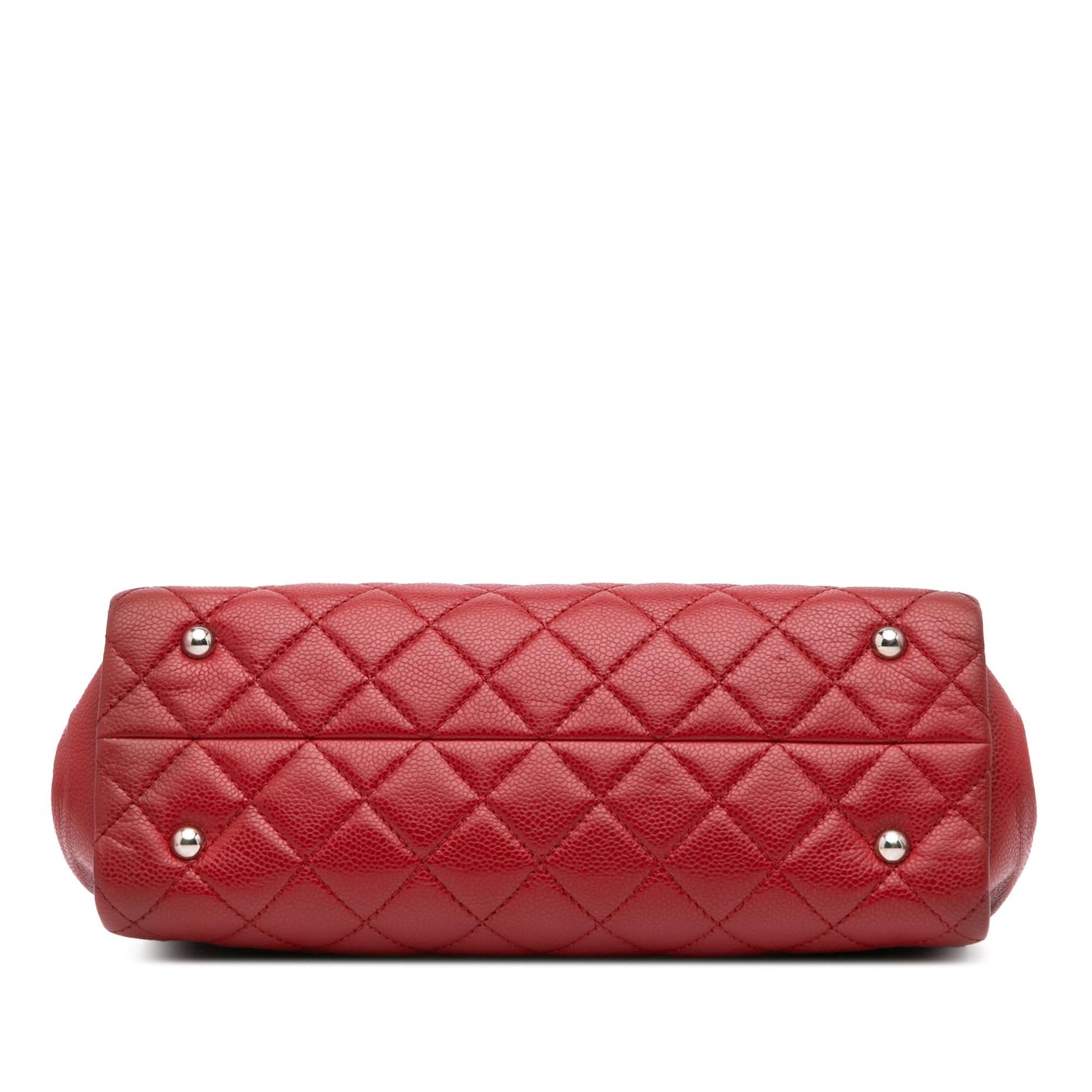 Chanel CC Quilted Caviar Frame Shopping Tote Bag