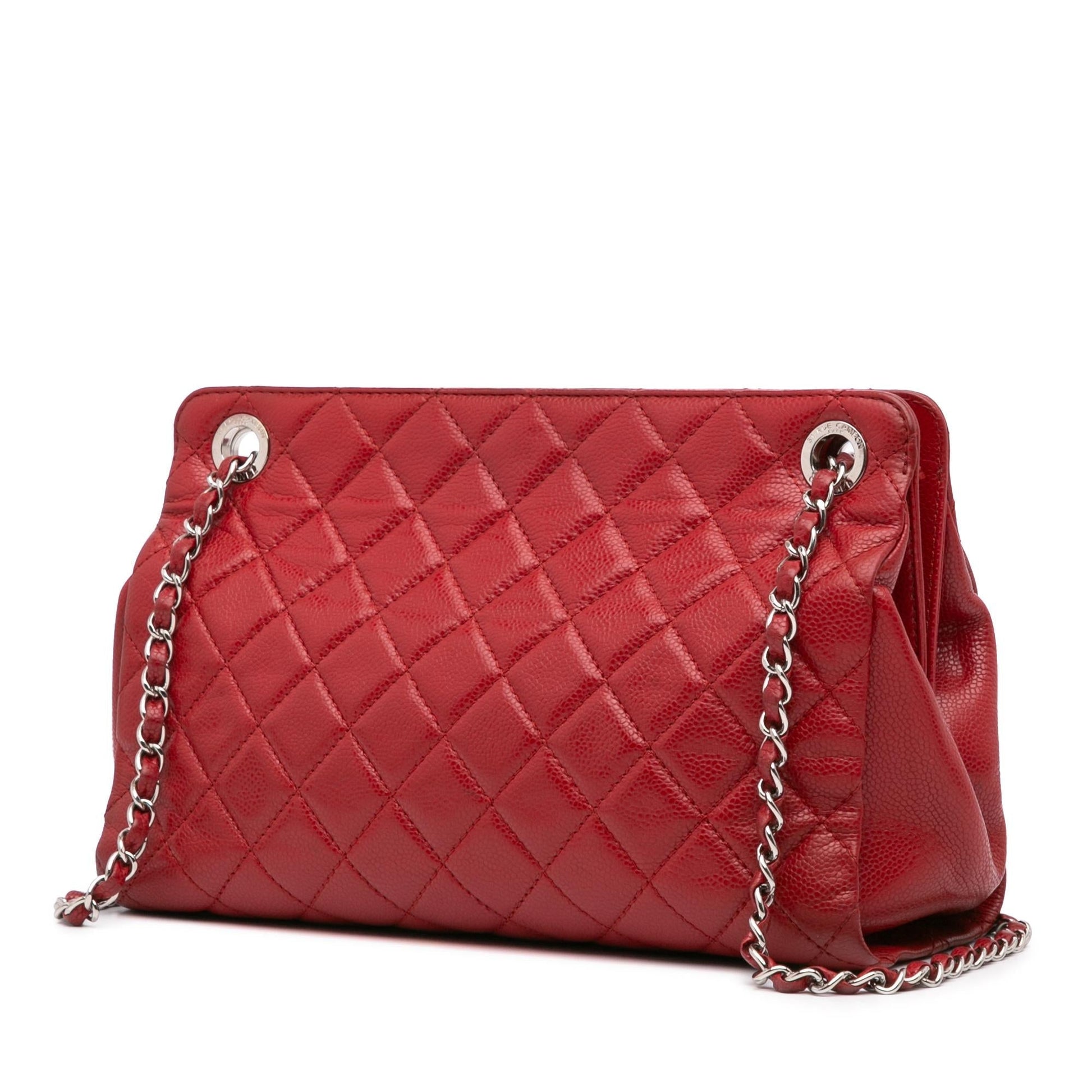 Chanel CC Quilted Caviar Frame Shopping Tote Bag Tote 1