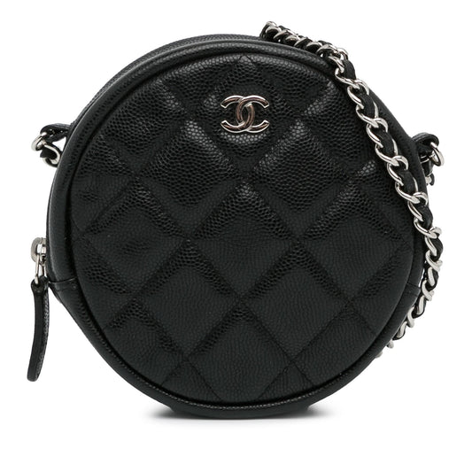 Chanel CC Quilted Caviar Round SHG-Zm82jl Clutch Bag