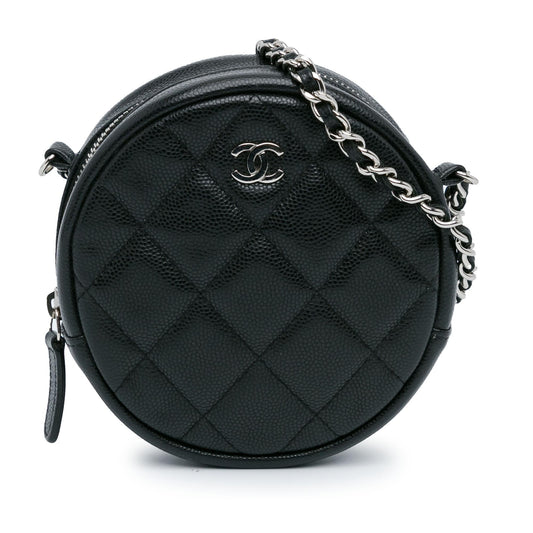 Chanel CC Quilted Caviar Round SHG-jxh22e Clutch Bag