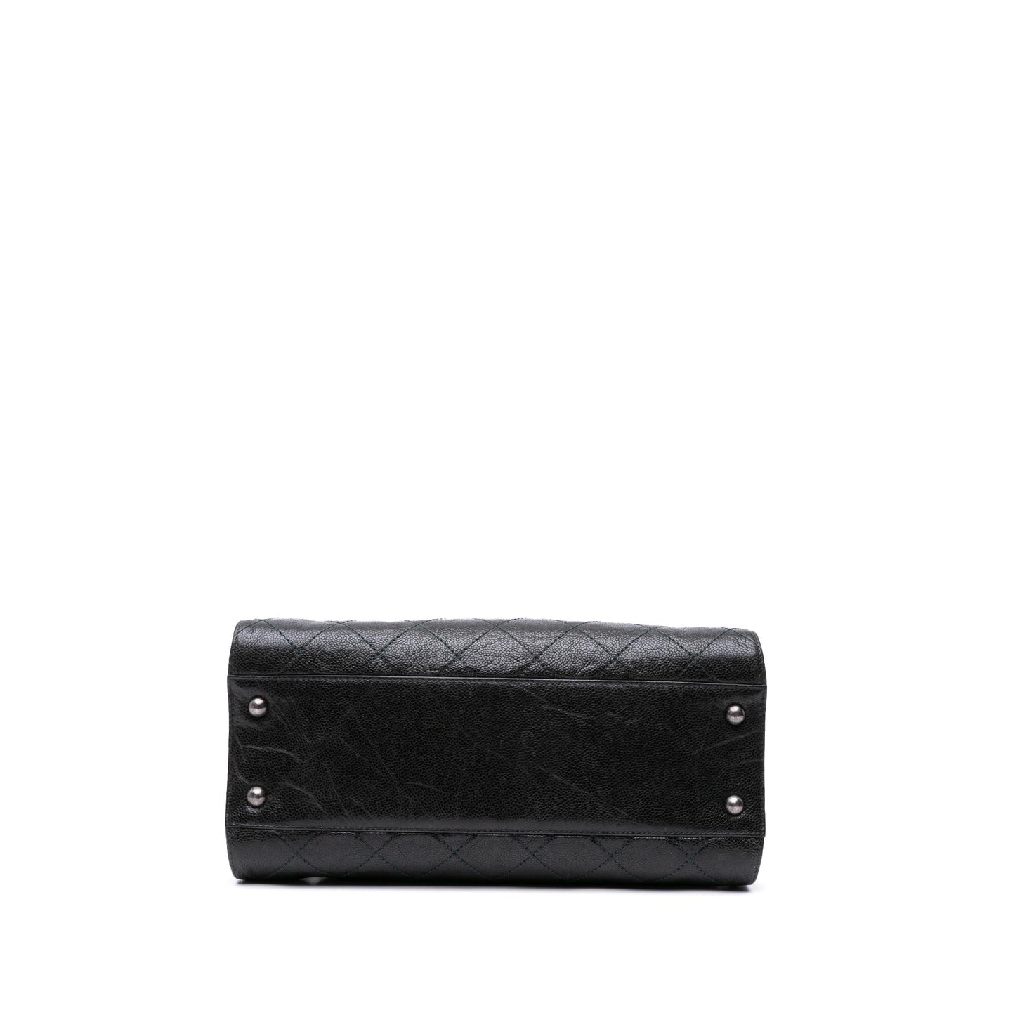 Chanel CC Quilted Crumpled Caviar Crave Tote Bag