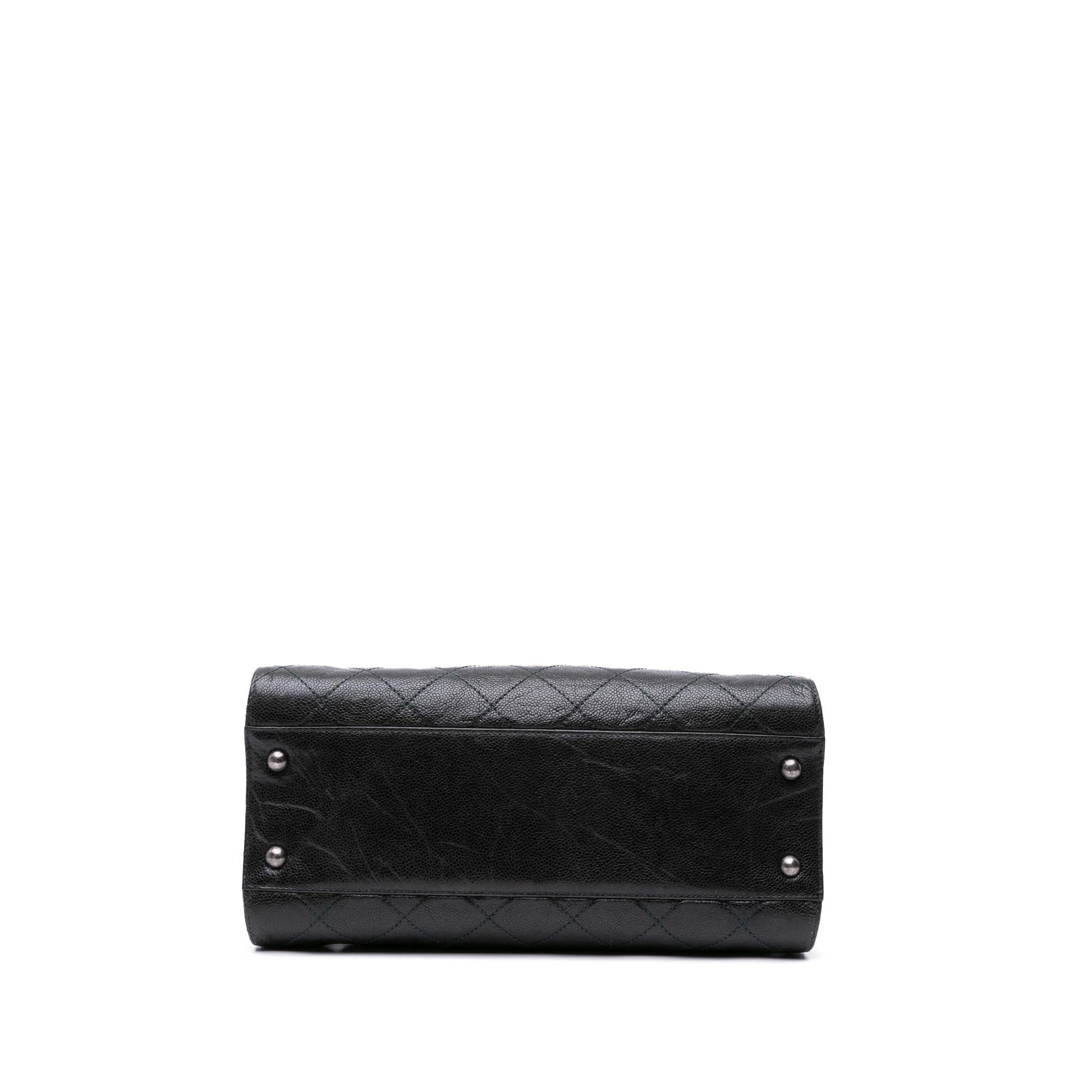 Chanel CC Quilted Crumpled Caviar Crave Tote Bag