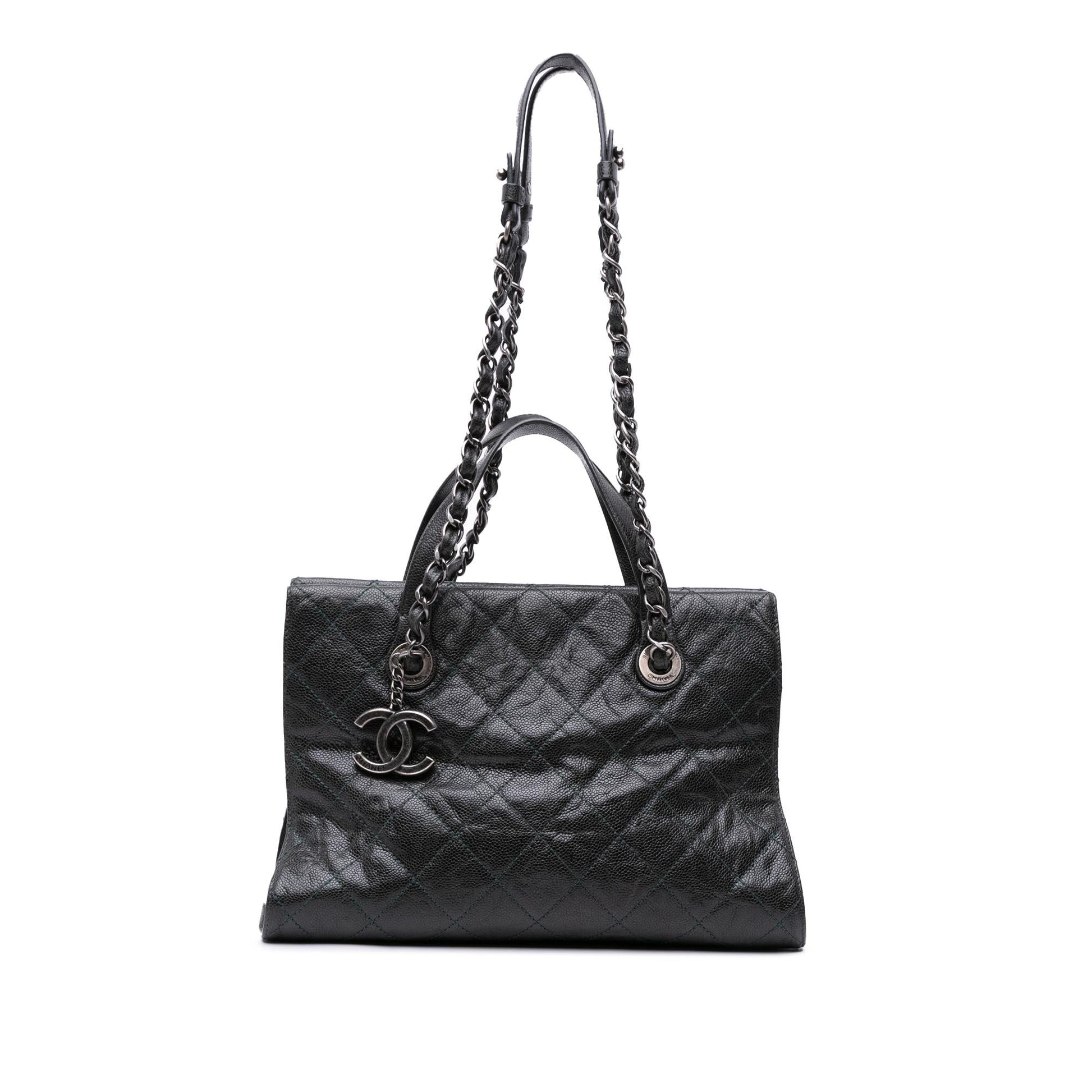 Chanel CC Quilted Crumpled Caviar Crave Tote Bag Tote 1