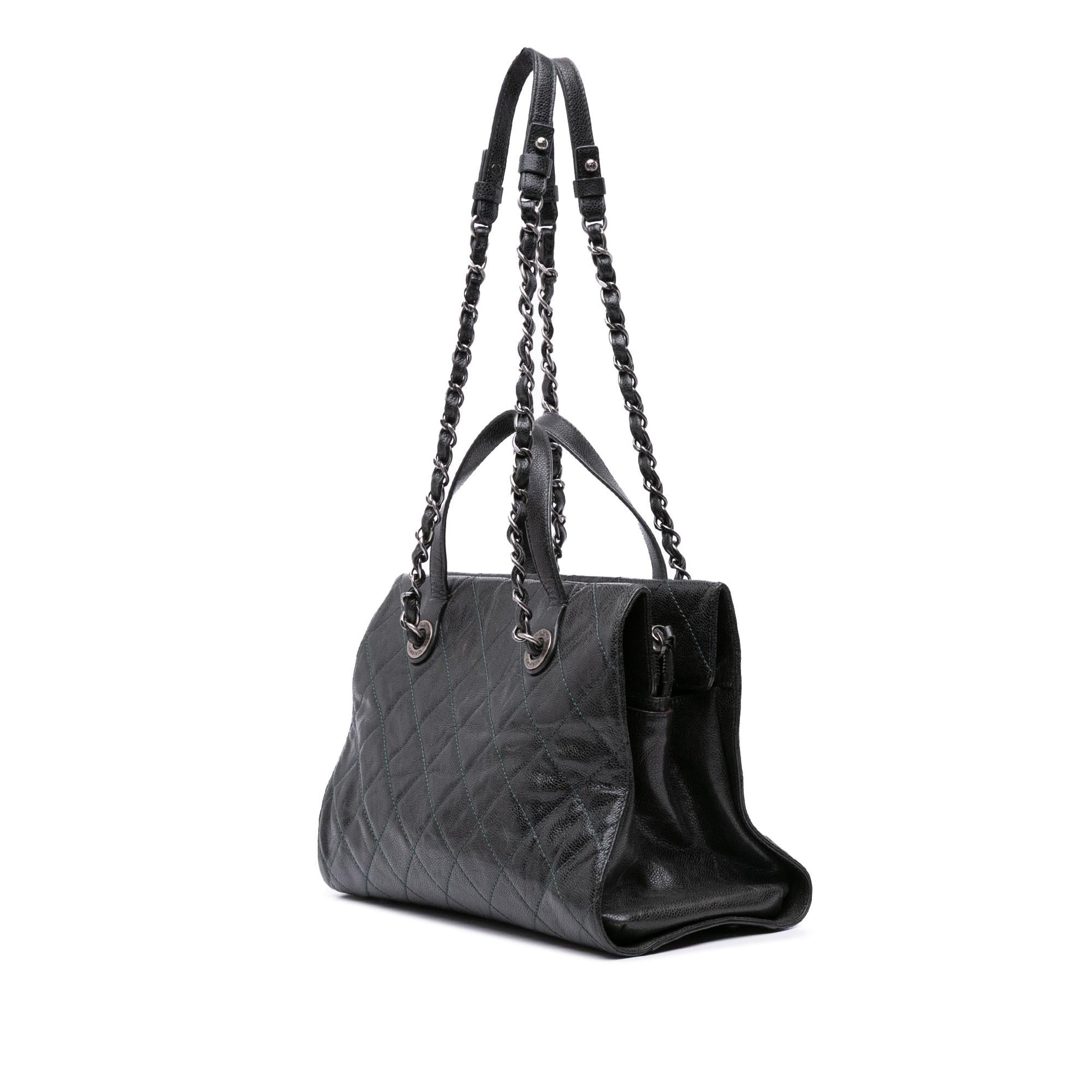 Chanel CC Quilted Crumpled Caviar Crave Tote Bag Tote 1
