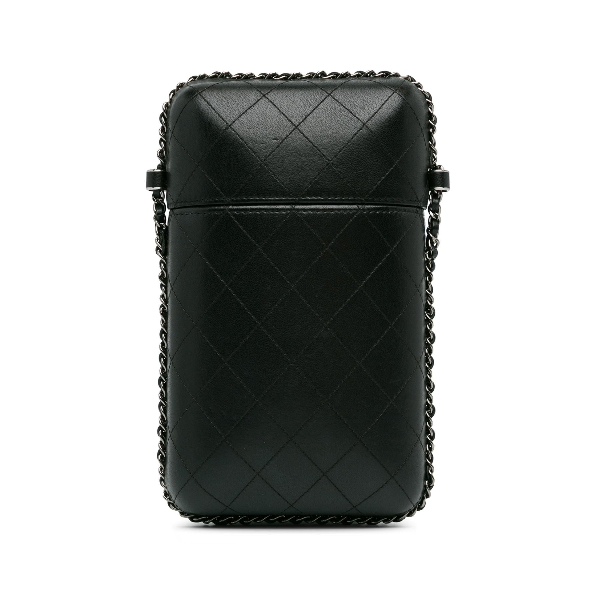 Chanel CC Quilted Lambskin Around Phone Holder Handbag