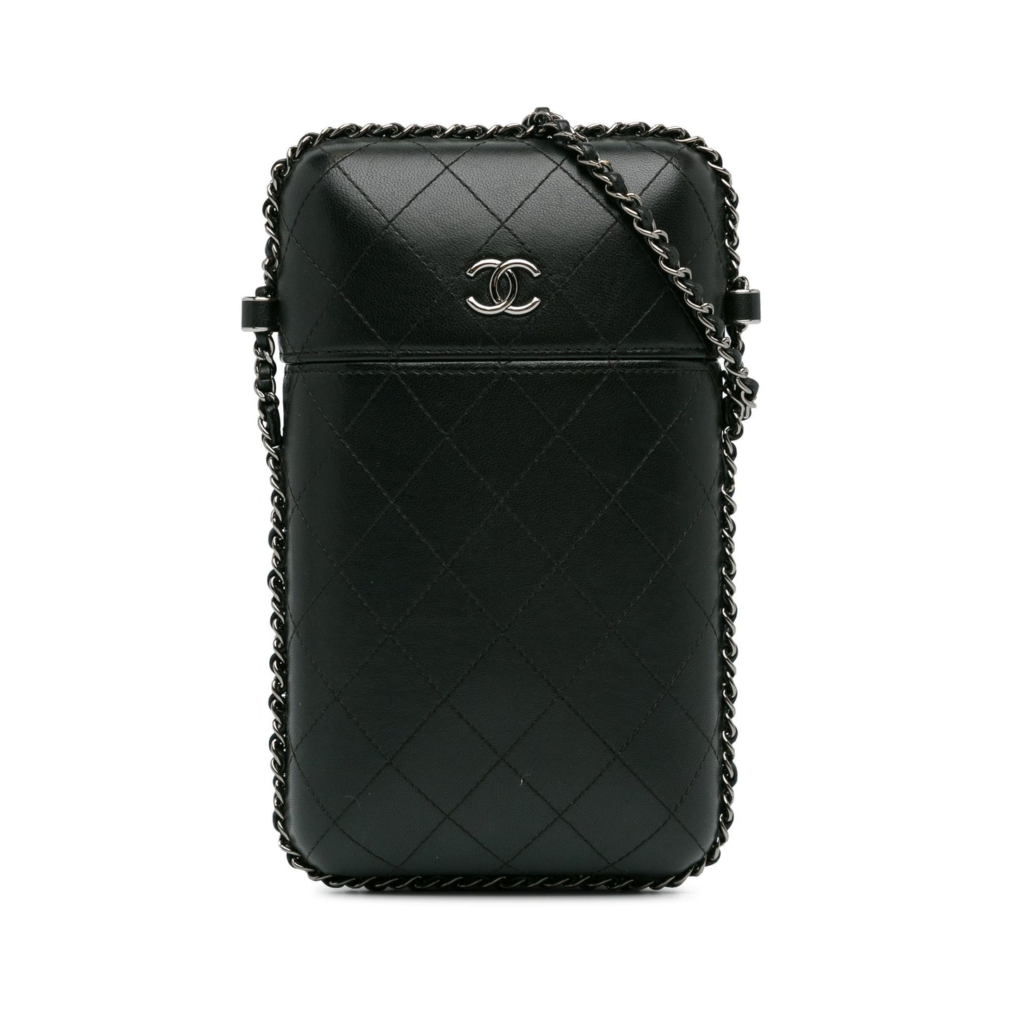 Chanel CC Quilted Lambskin Around Phone Holder Handbag