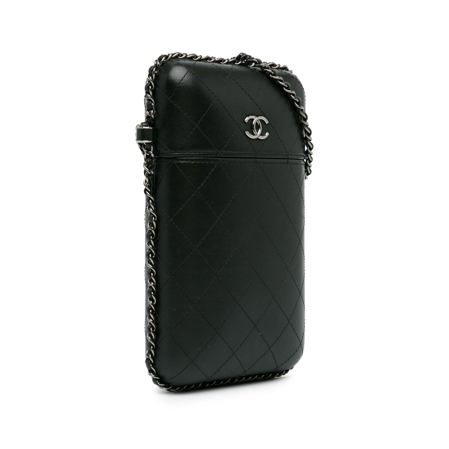 Chanel CC Quilted Lambskin Around Phone Holder Handbag