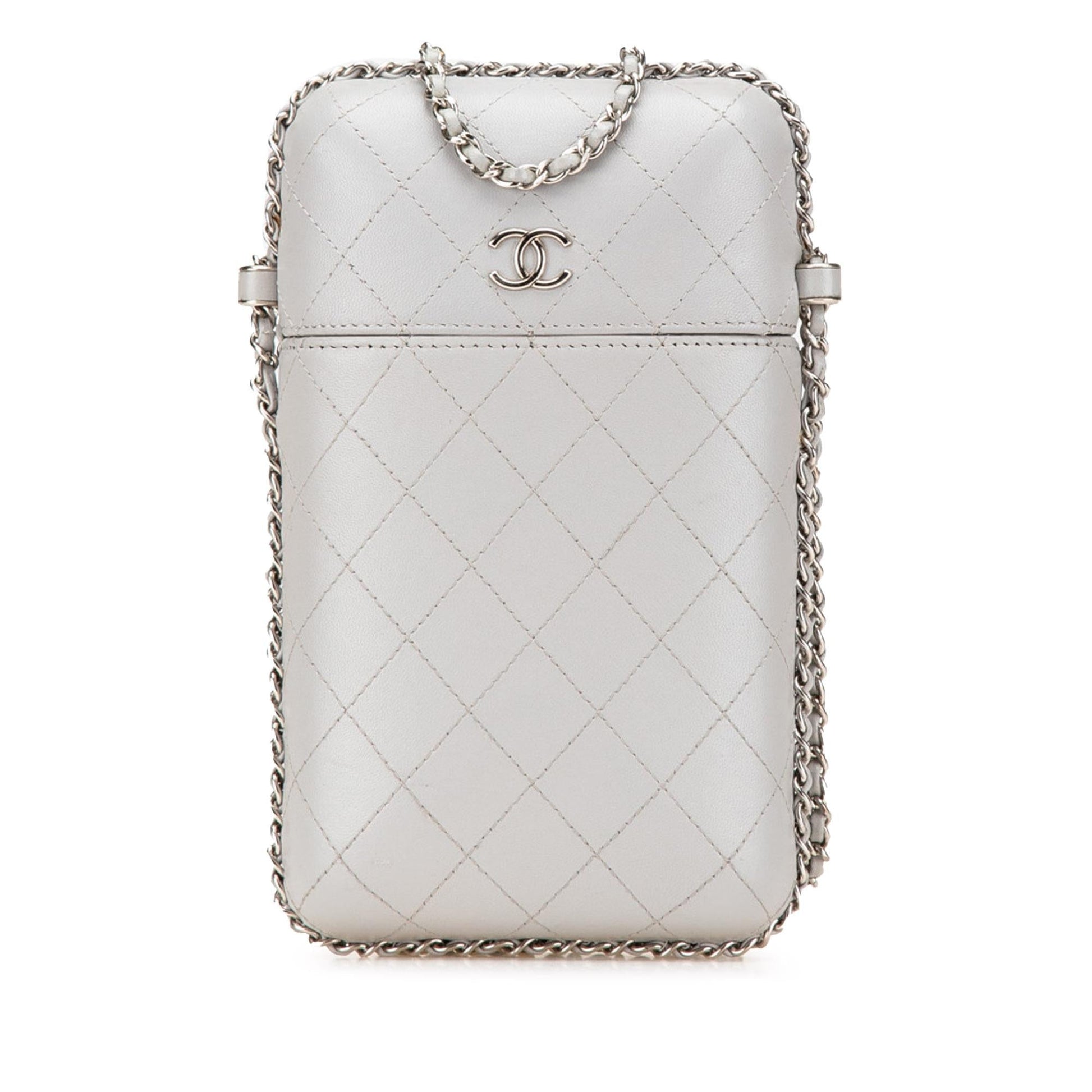 Chanel CC Quilted Lambskin Around Phone Holder Handbag Holder 2