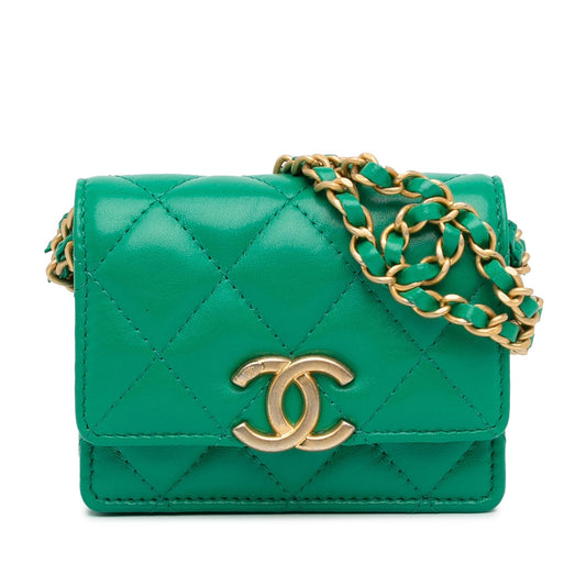 Chanel CC Quilted Lambskin SHG-9Em7pa Clutch Bag
