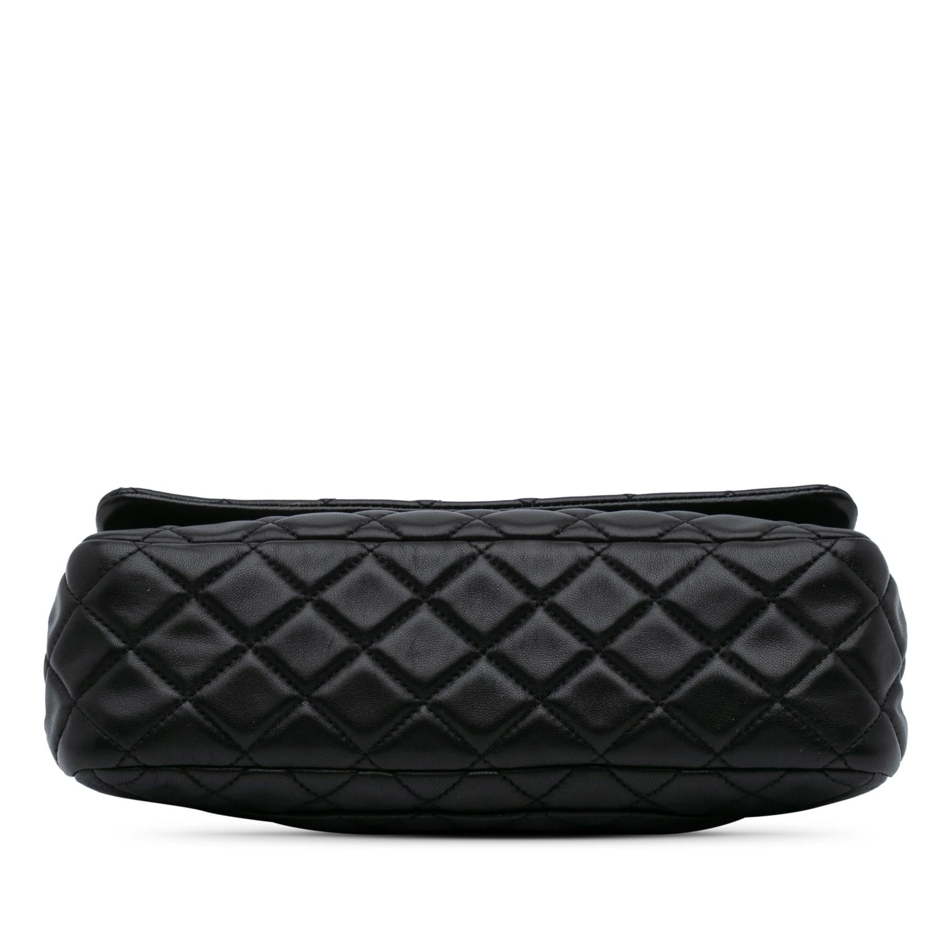 Chanel CC Quilted Lambskin Double Flap Handbag