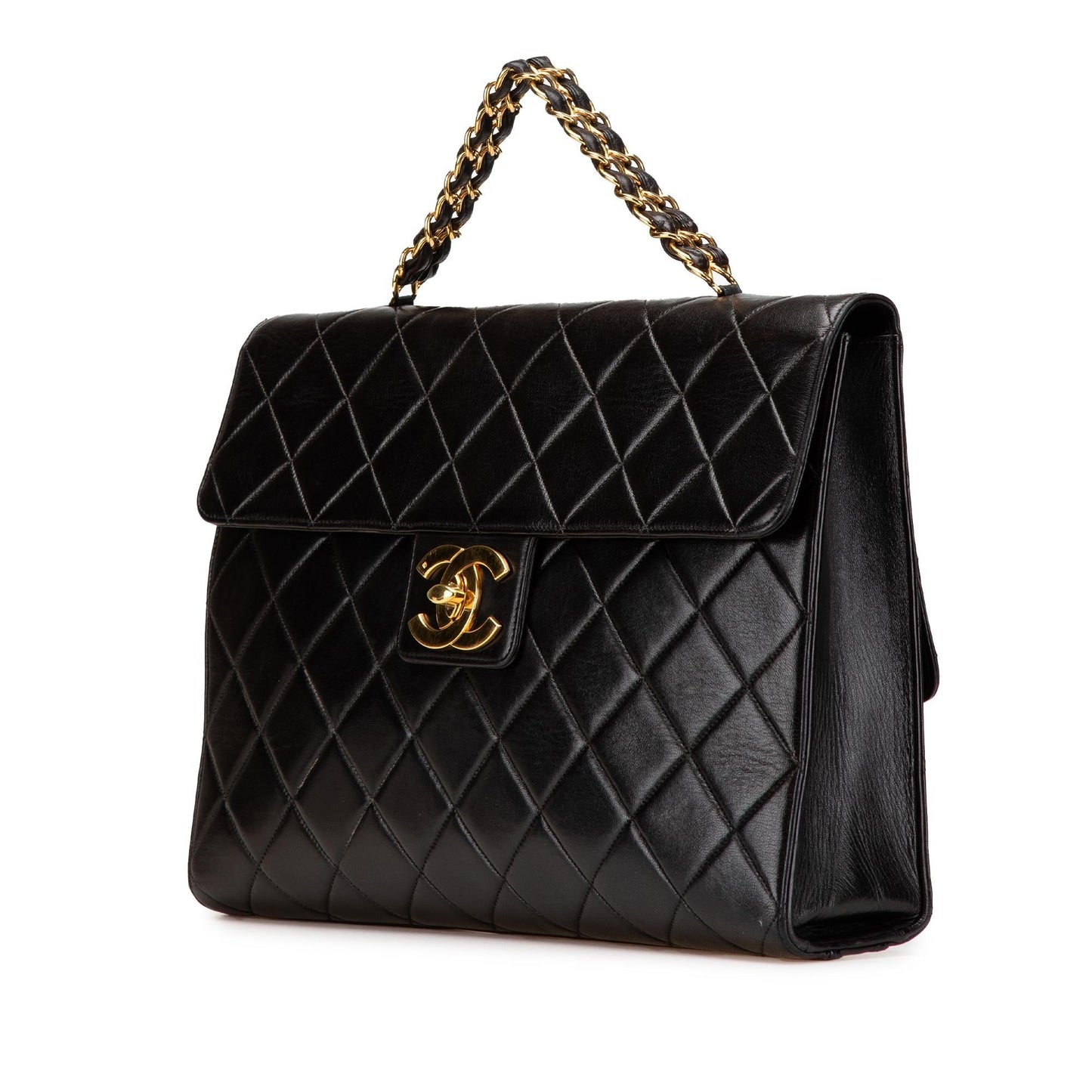 Chanel CC Quilted Lambskin Double Sided Flap Handbag