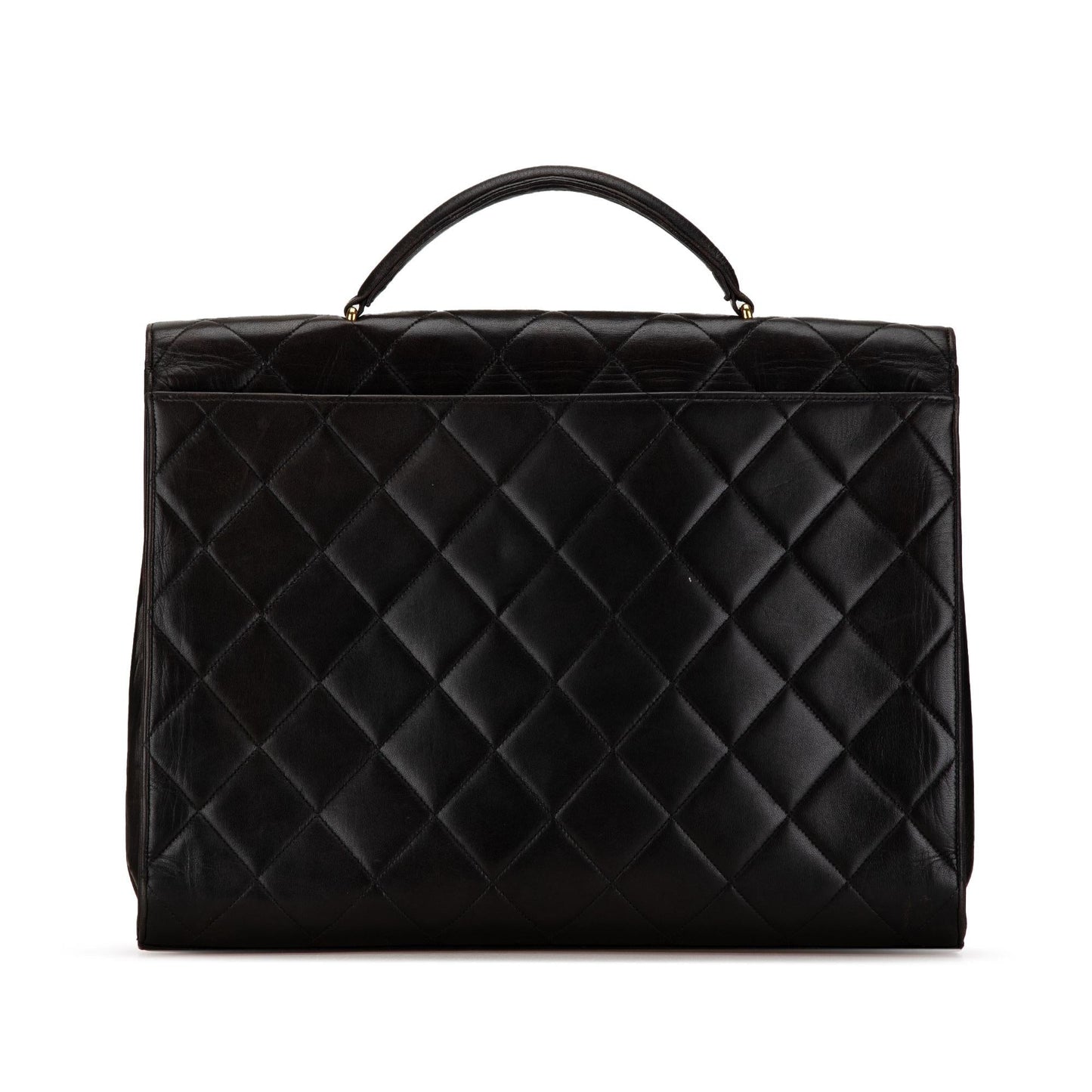 Chanel CC Quilted Lambskin Flap Briefcase SHG-q0A6fi Handbag
