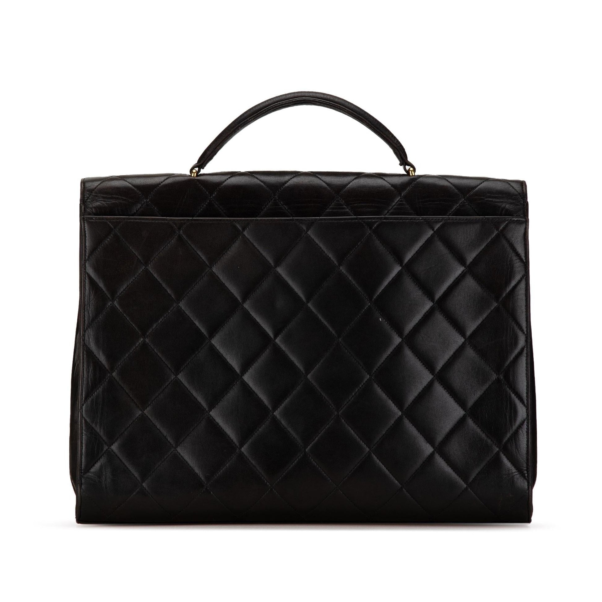 Chanel CC Quilted Lambskin Flap Briefcase SHG-q0A6fi Handbag