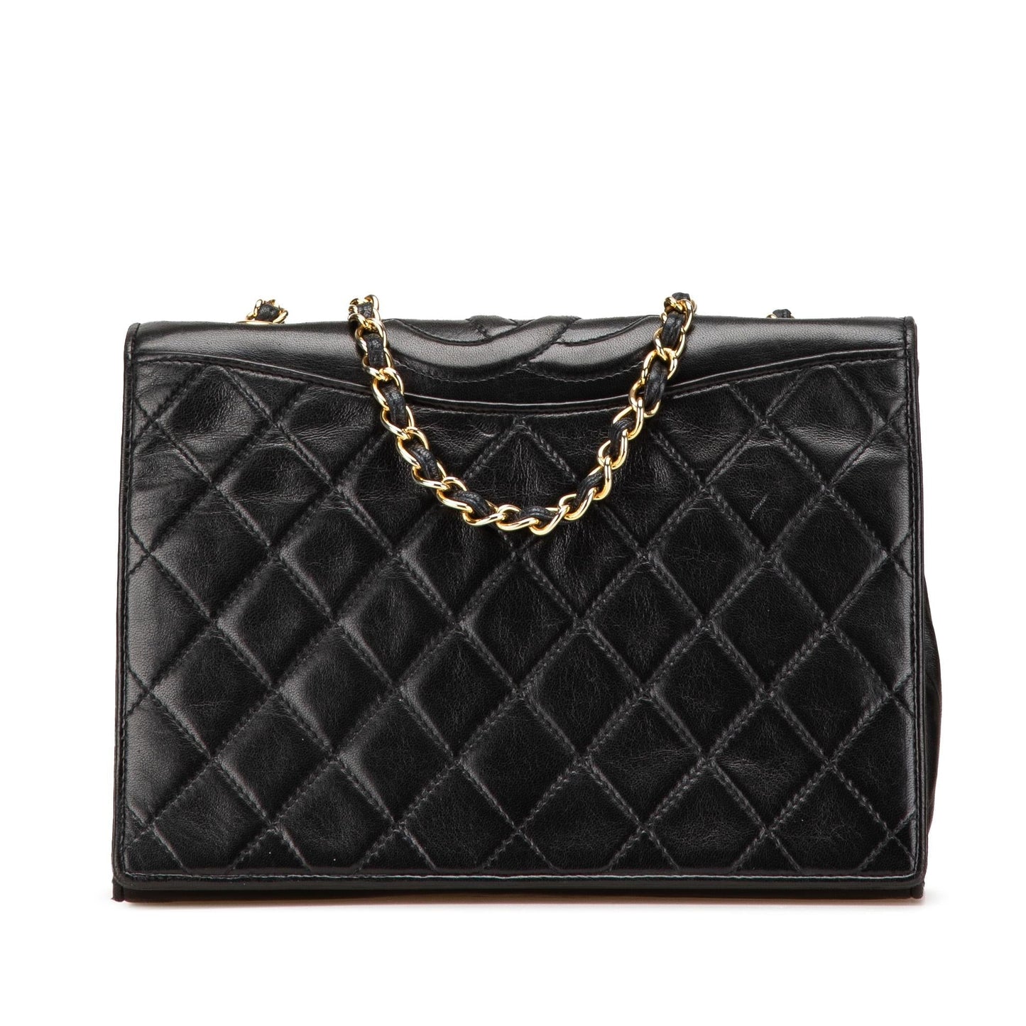 Chanel CC Quilted Lambskin Full Flap Handbag Flap 1
