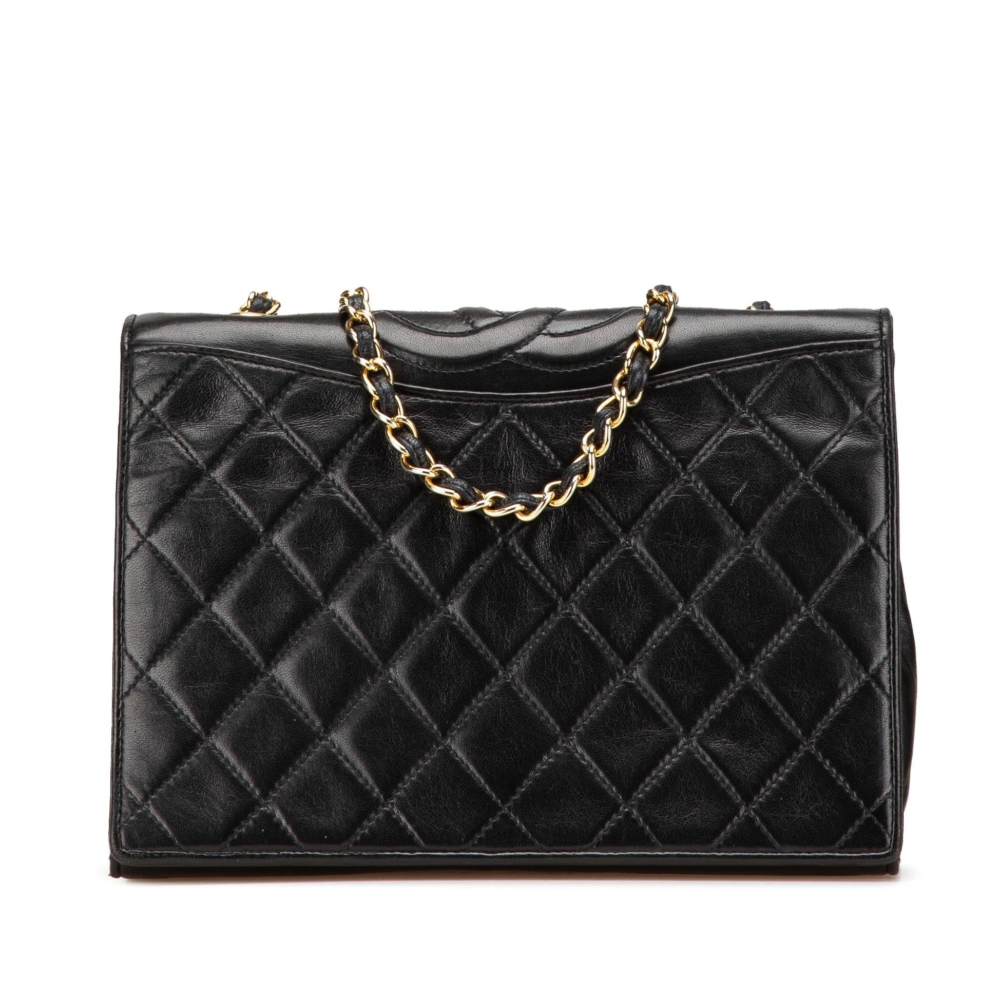Chanel CC Quilted Lambskin Full Flap Handbag Flap 1
