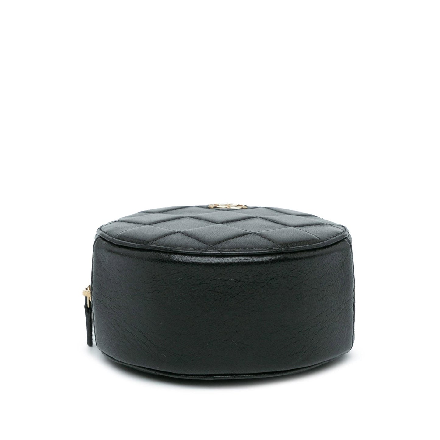 Chanel CC Quilted Lambskin Round SHG-vxtHcs Clutch Bag