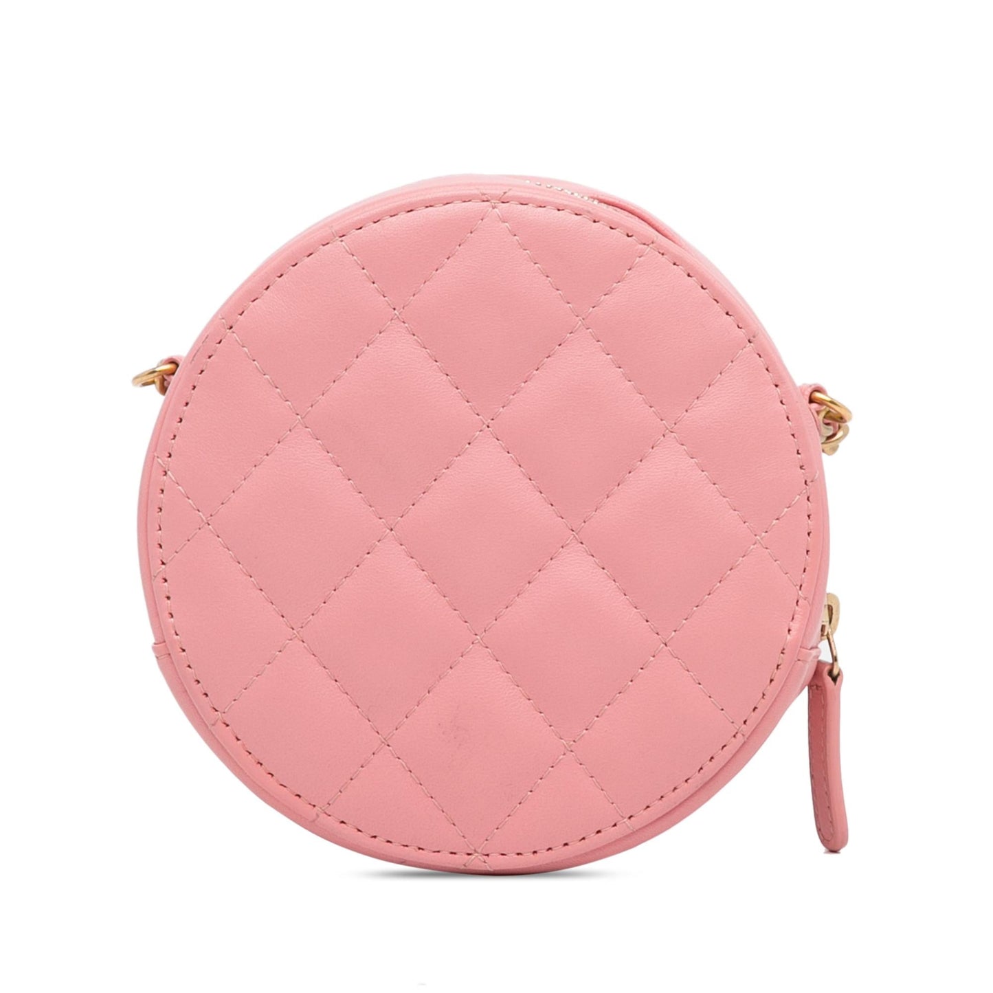 Chanel CC Quilted Lambskin Round SHG-pQfxfH Crossbody Bag