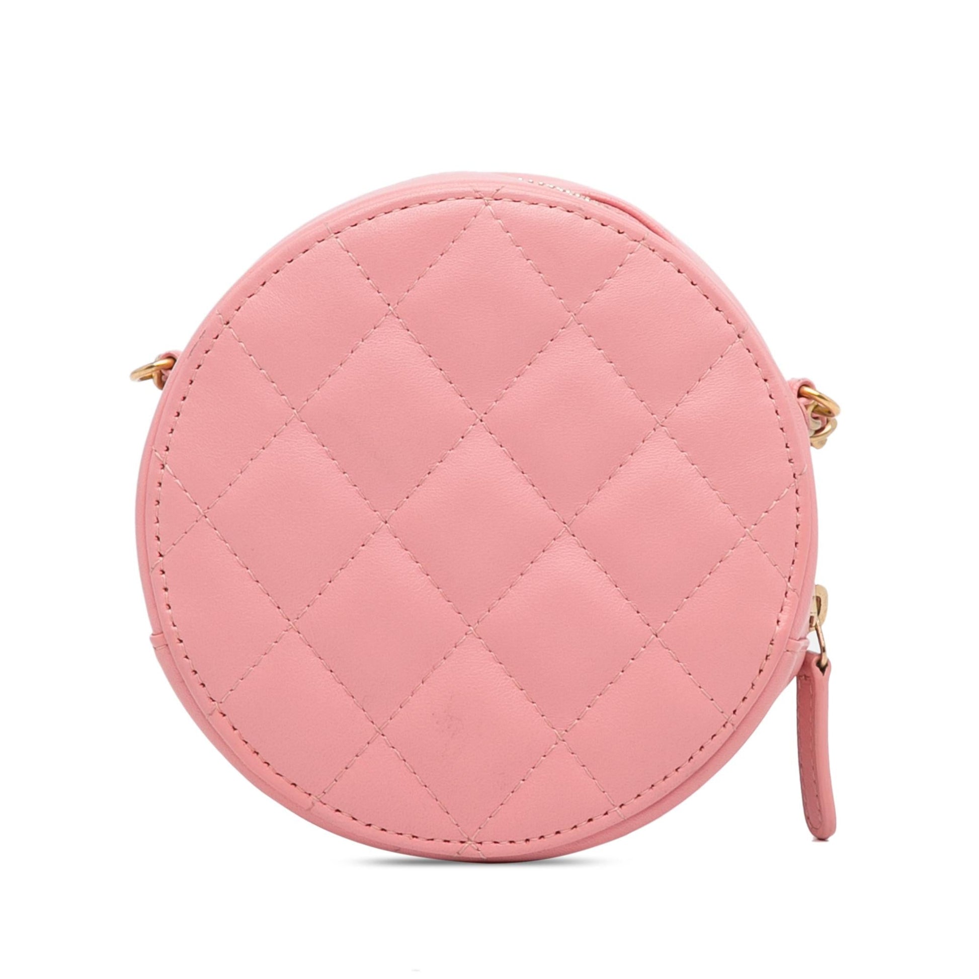 Chanel CC Quilted Lambskin Round SHG-pQfxfH Crossbody Bag