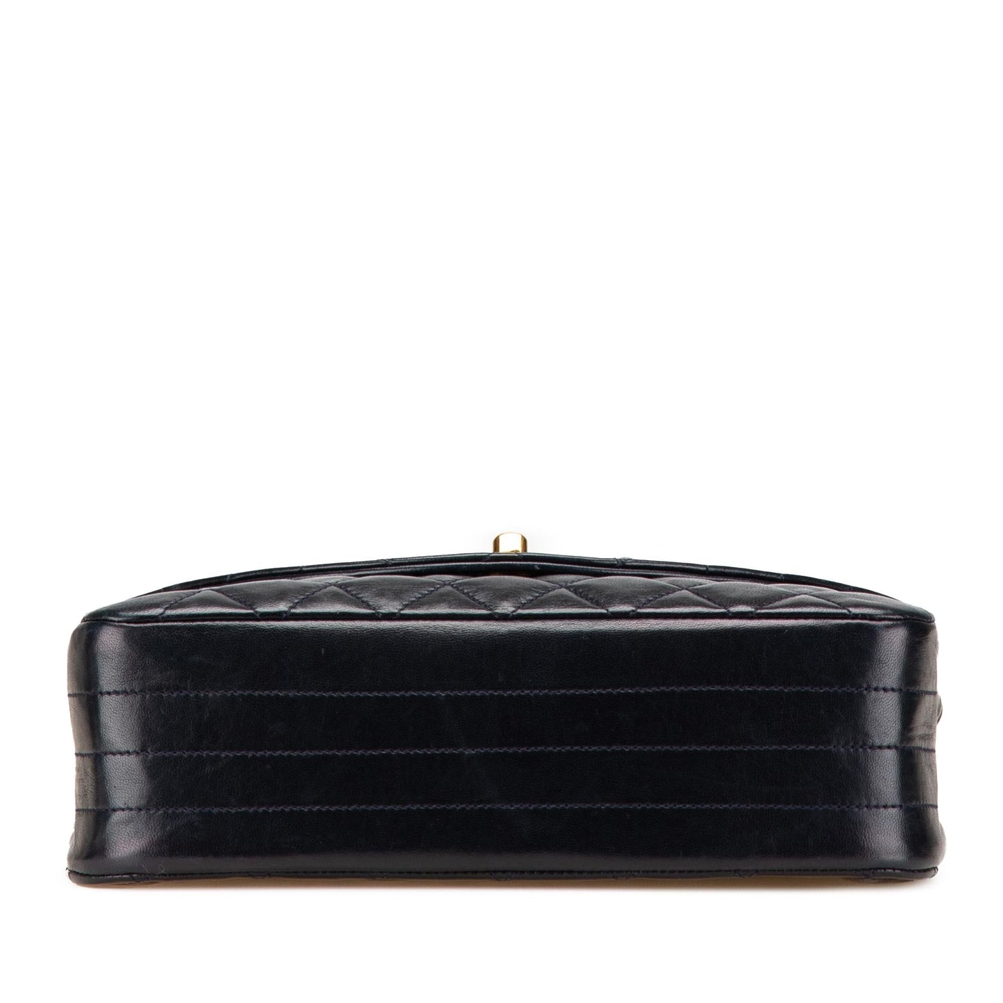 Chanel CC Quilted Lambskin Round Flap Handbag