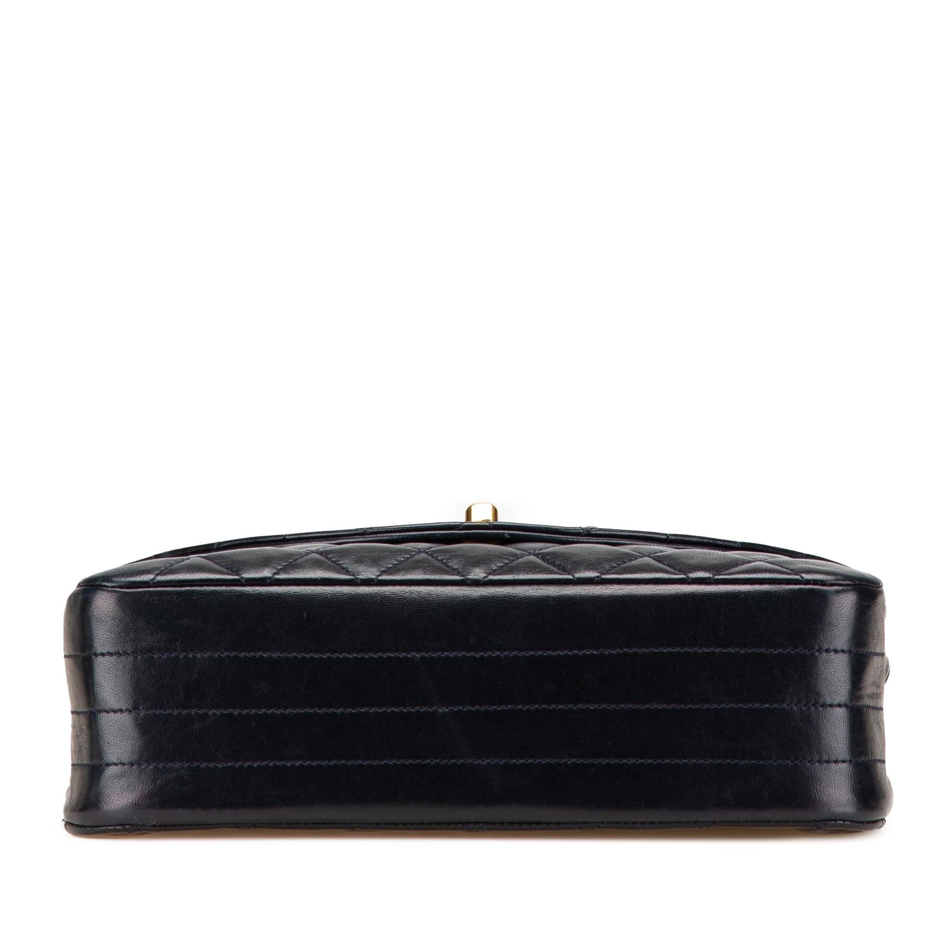 Chanel CC Quilted Lambskin Round Flap Handbag Flap 1