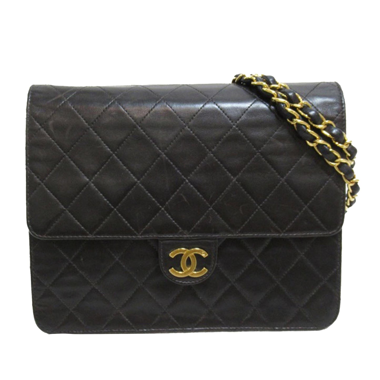 Chanel CC Quilted Lambskin Single Flap SHG-bg41Ud Handbag