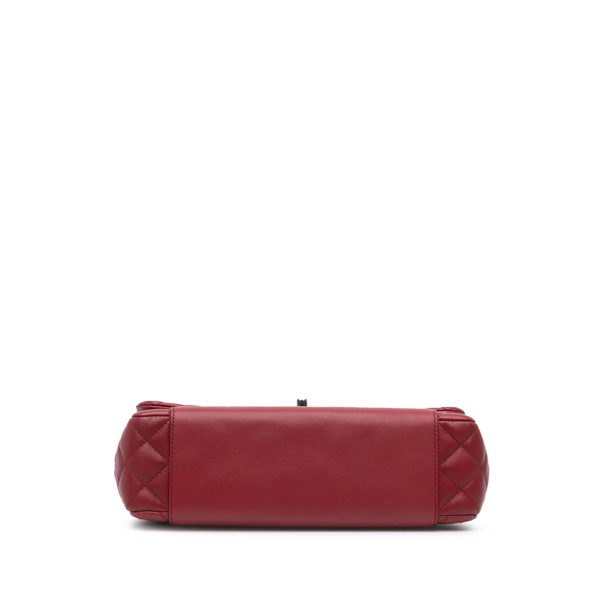 Chanel CC Quilted Lambskin Single Flap Handbag