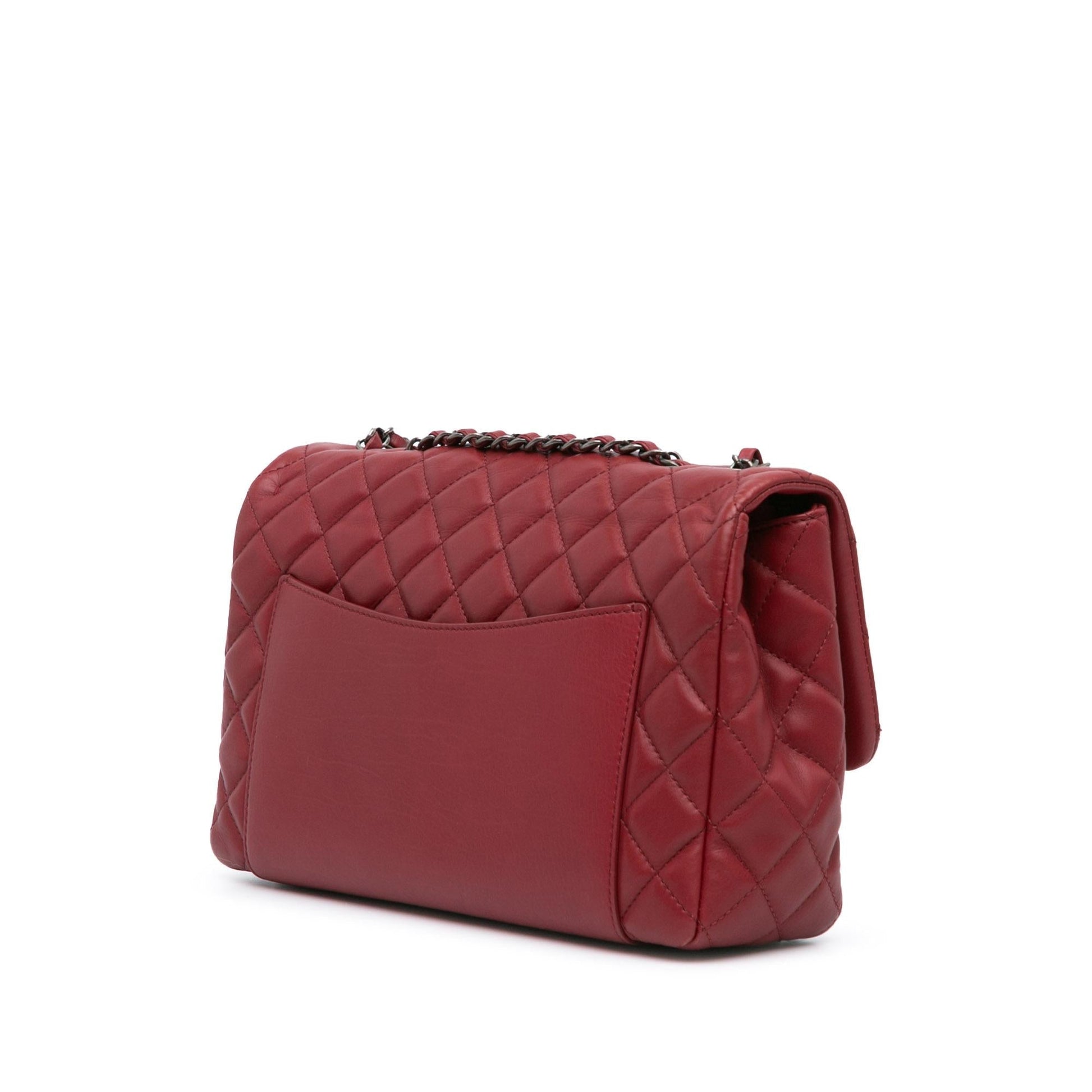 Chanel CC Quilted Lambskin Single Flap Handbag Single Flap