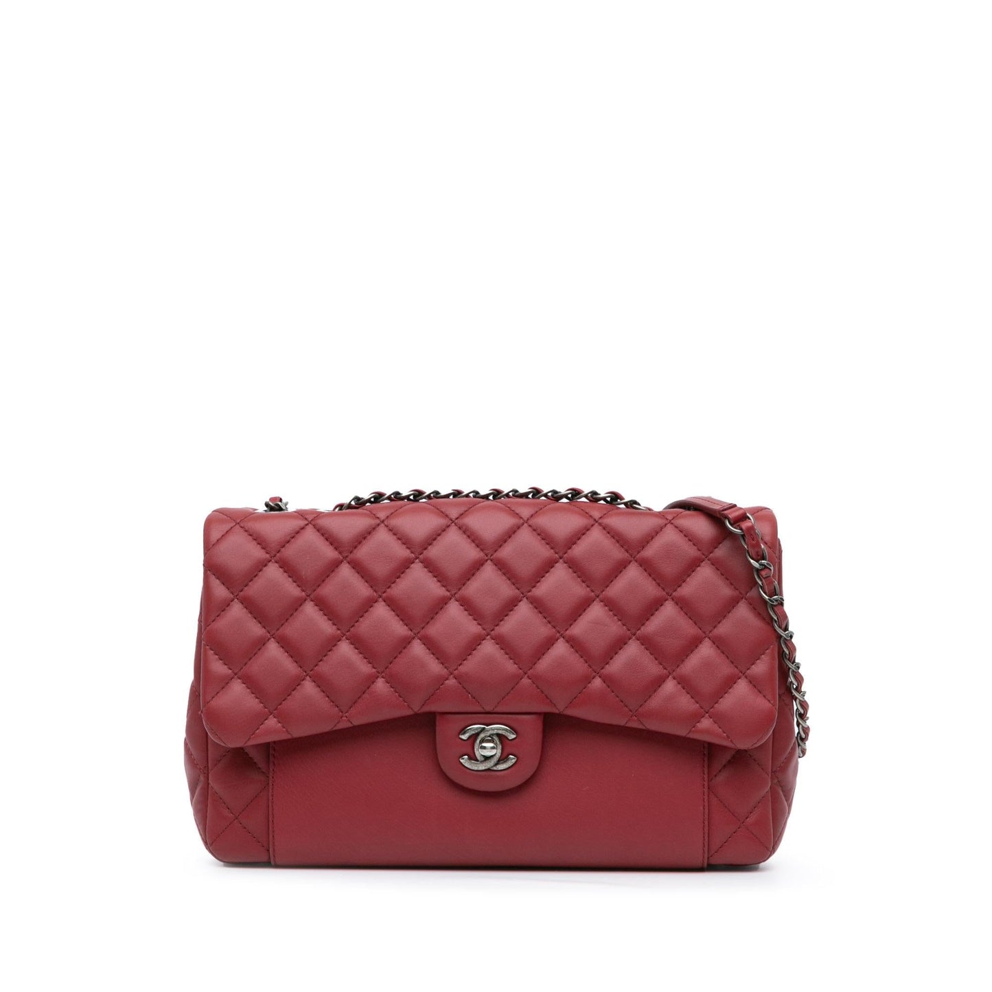 Chanel CC Quilted Lambskin Single Flap Handbag Flap 1