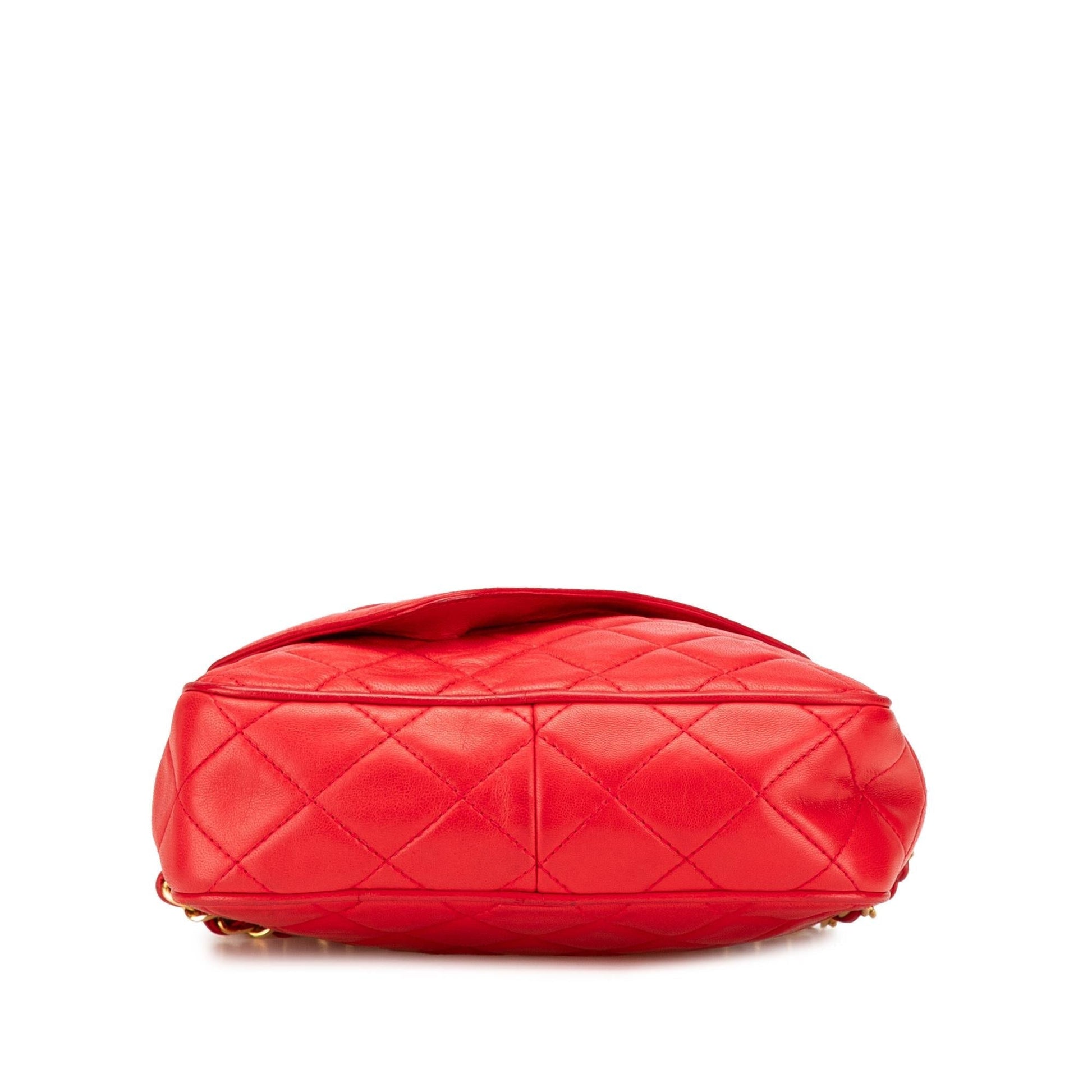 Chanel CC Quilted Lambskin Tassel Camera Crossbody Bag