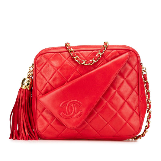 Chanel CC Quilted Lambskin Tassel Camera Crossbody Bag Bag 2