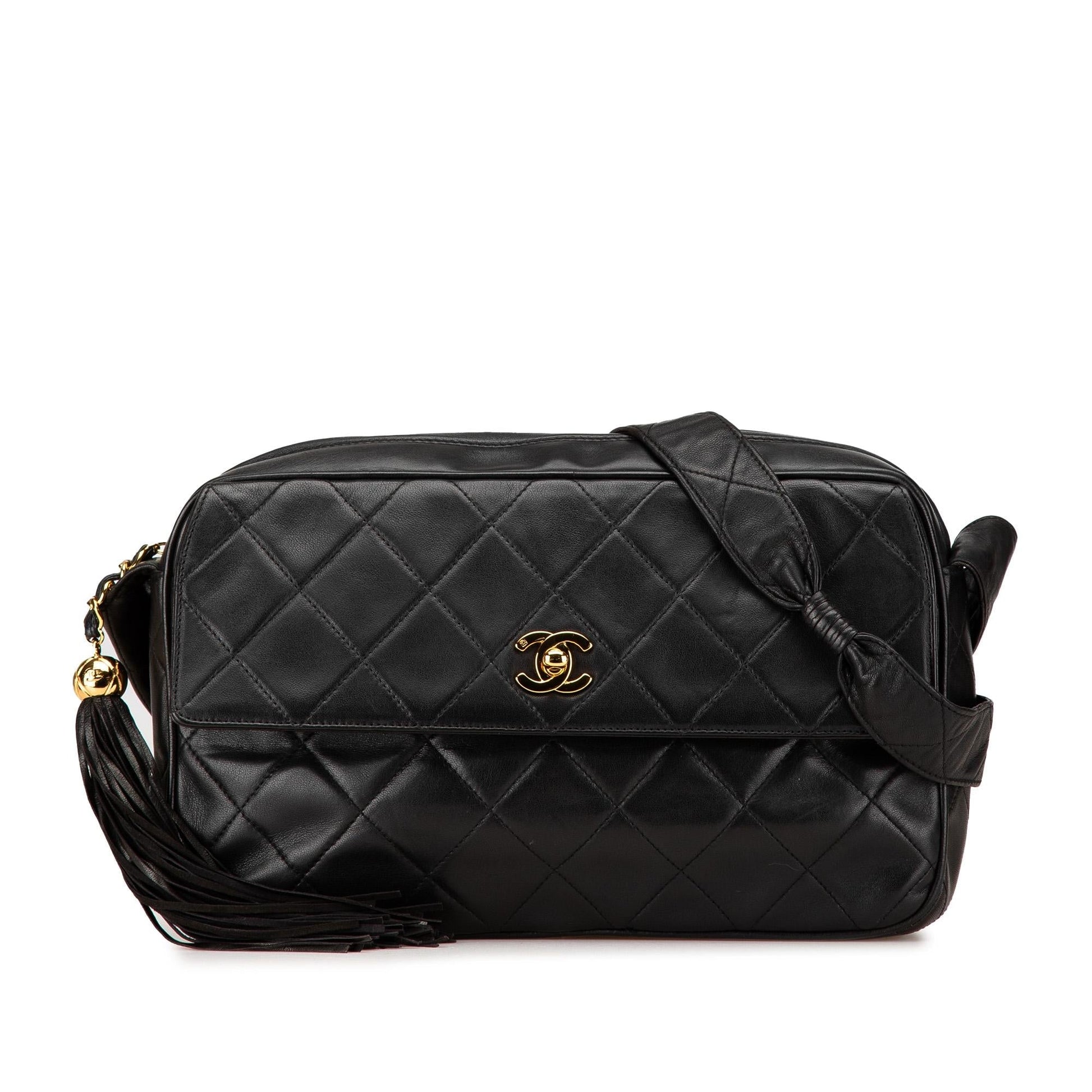 Chanel CC Quilted Lambskin Tassel Crossbody Bag Crossbody 2
