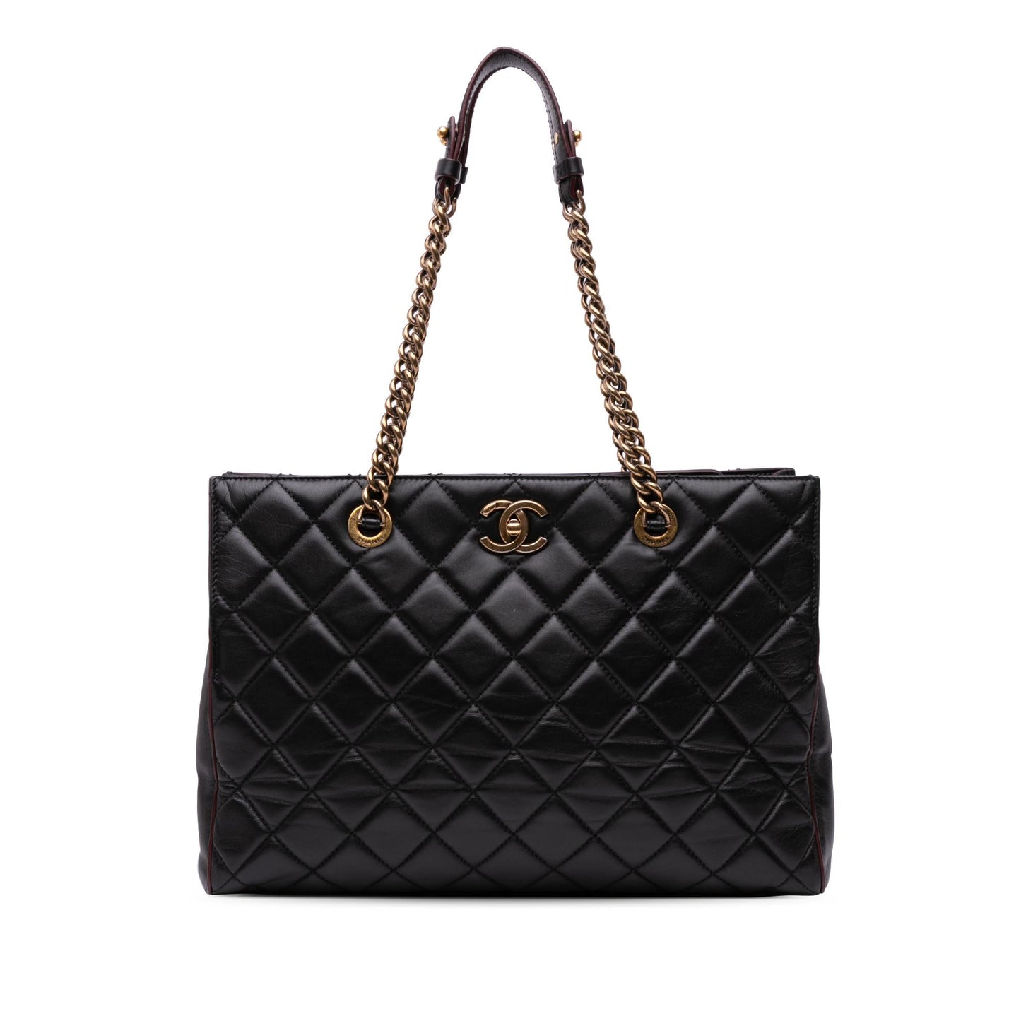Chanel CC Quilted Lambskin Turnlock Tote Bag Tote 1