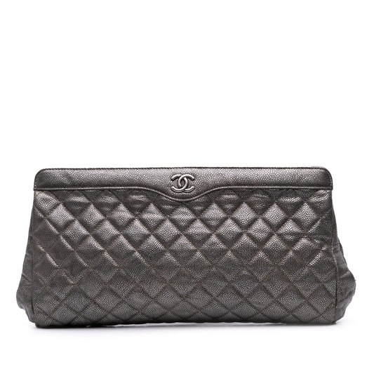 Chanel CC Quilted Clutch Bag