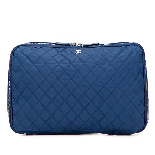 Chanel CC Quilted Nylon Laptop Handbag